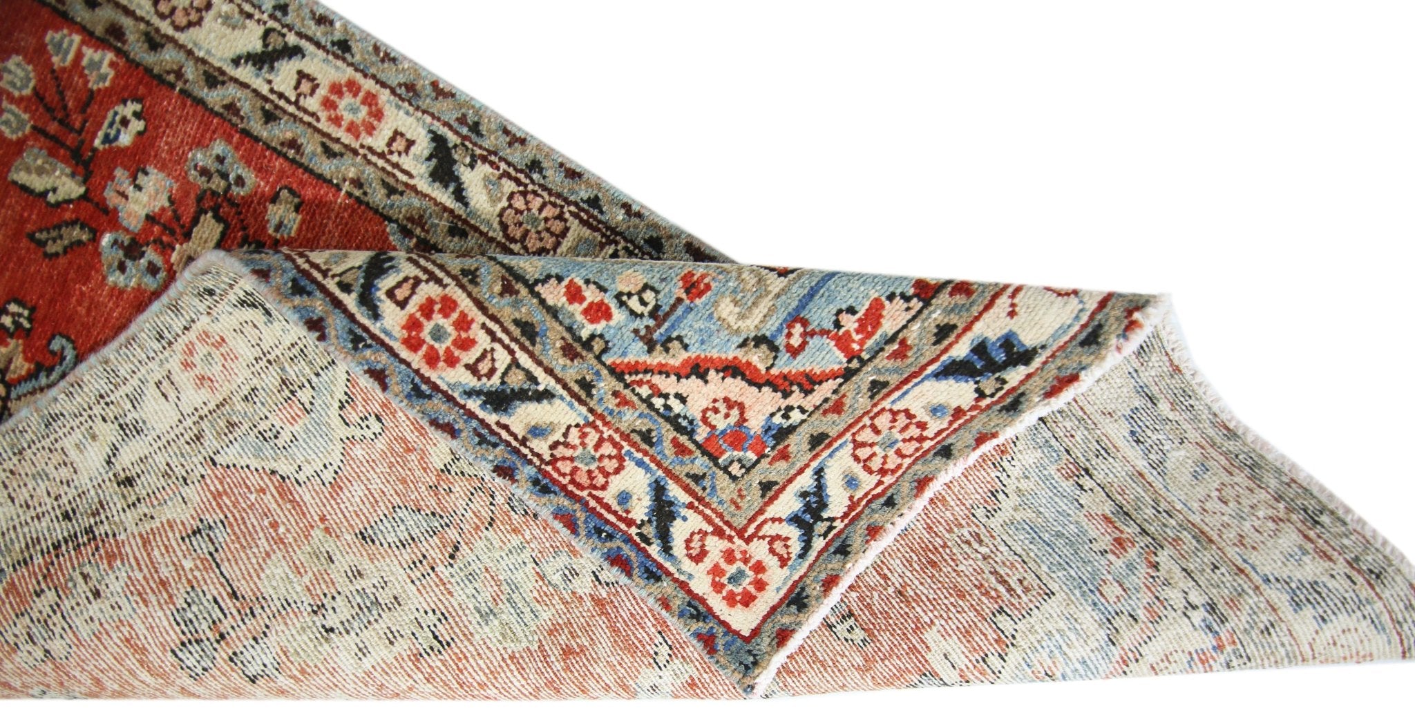 Handmade Vintage Persian Hallway Runner | 236 x 75 cm | 7'9" x 2'5" - Najaf Rugs & Textile