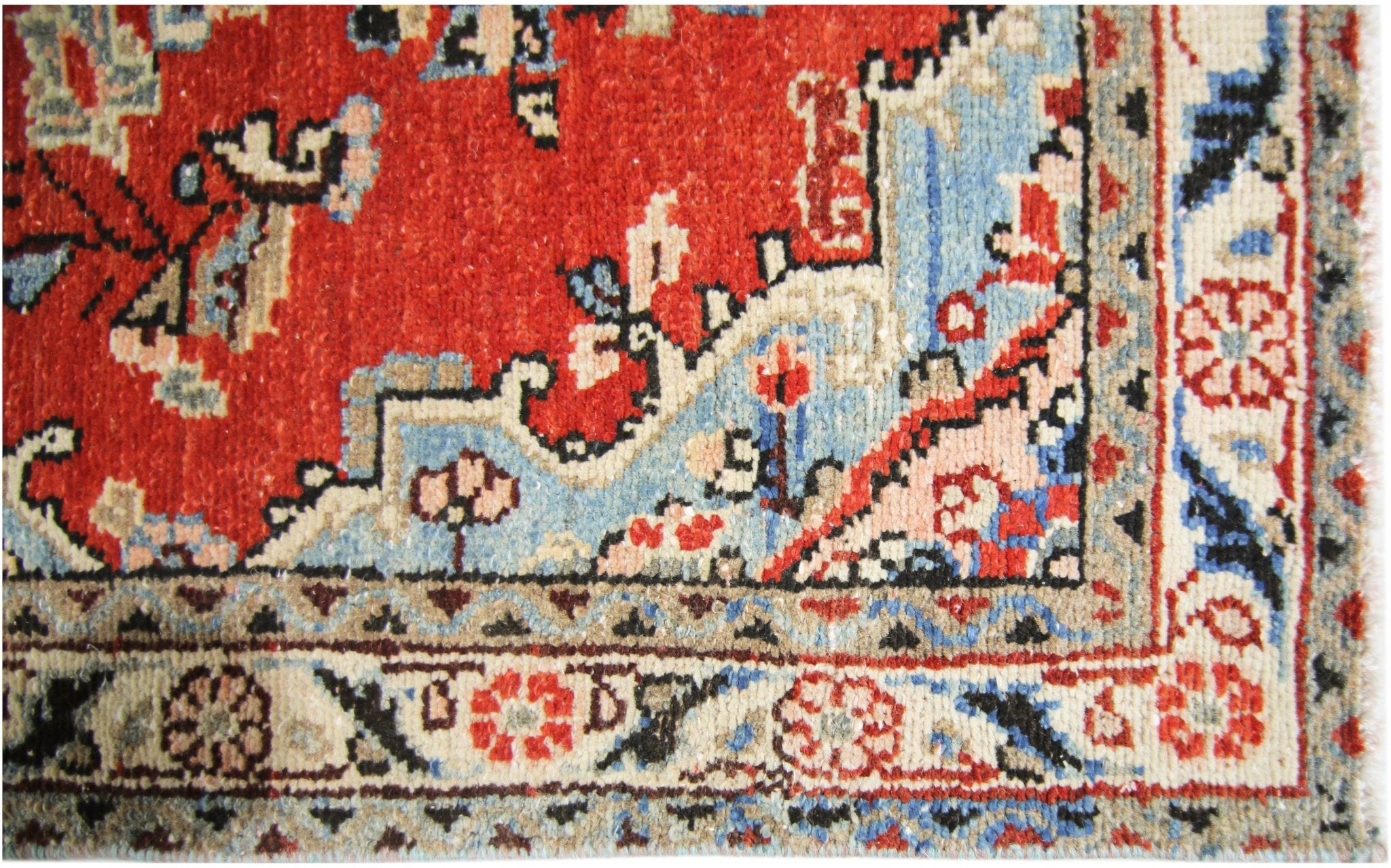 Handmade Vintage Persian Hallway Runner | 236 x 75 cm | 7'9" x 2'5" - Najaf Rugs & Textile