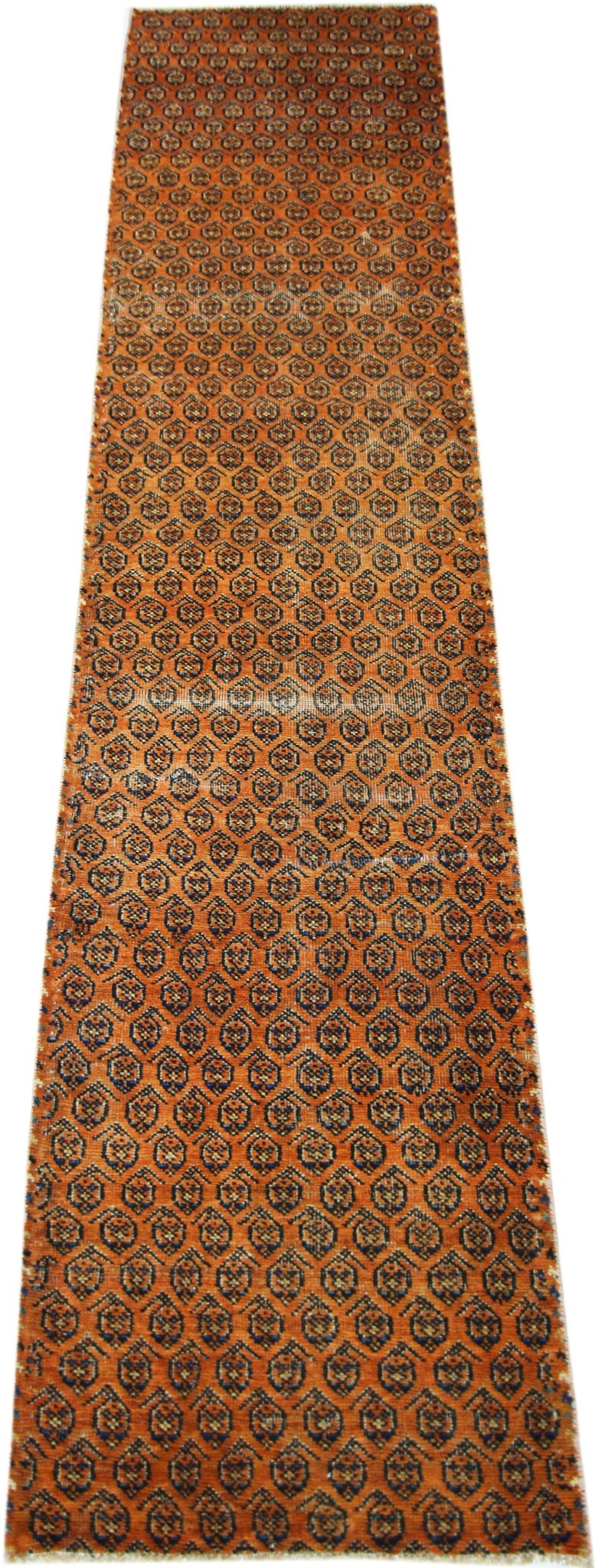 Handmade Vintage Persian Hallway Runner | 240 x 59 cm | 7'10" x 1'11" - Najaf Rugs & Textile