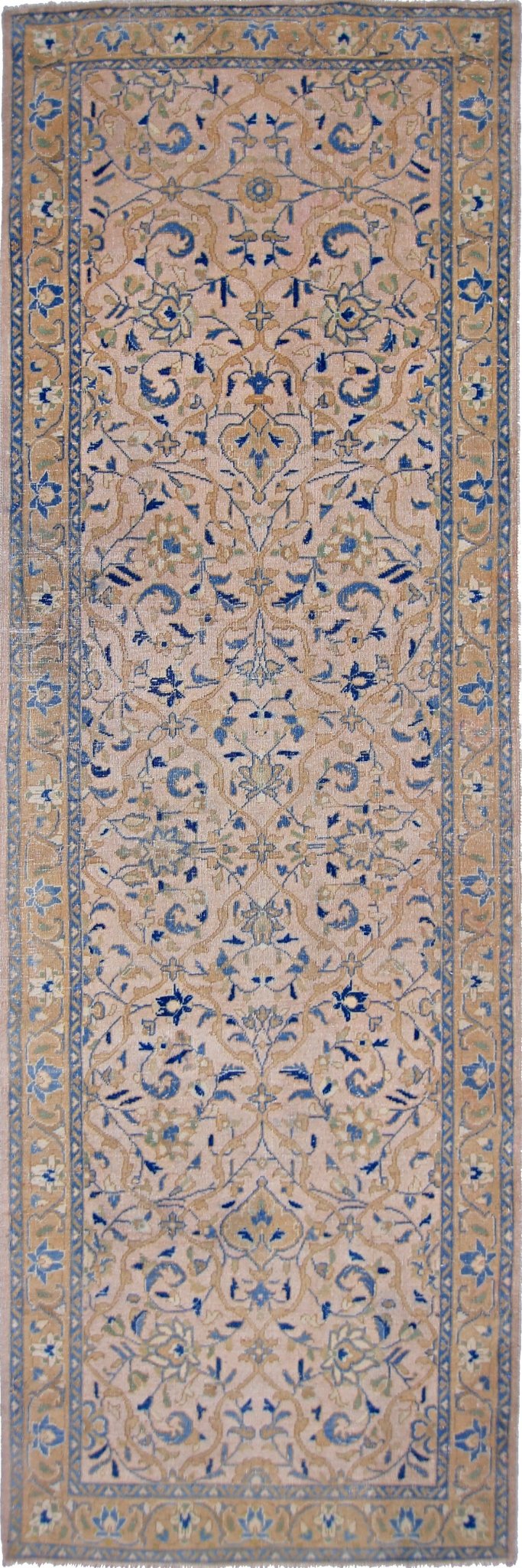 Handmade Vintage Persian Hallway Runner | 259 x 85 cm | 8'6" x 2'9" - Najaf Rugs & Textile