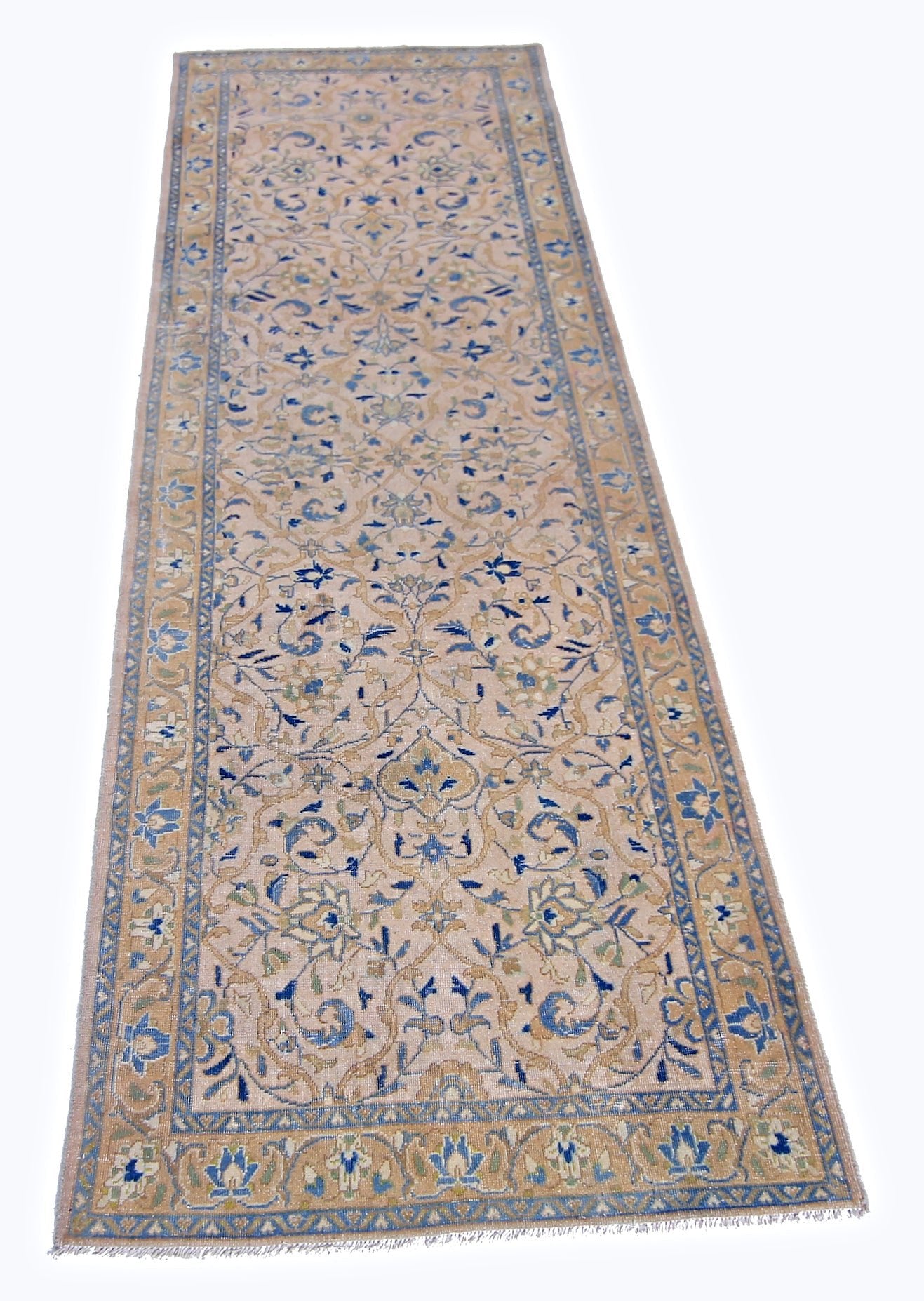 Handmade Vintage Persian Hallway Runner | 259 x 85 cm | 8'6" x 2'9" - Najaf Rugs & Textile