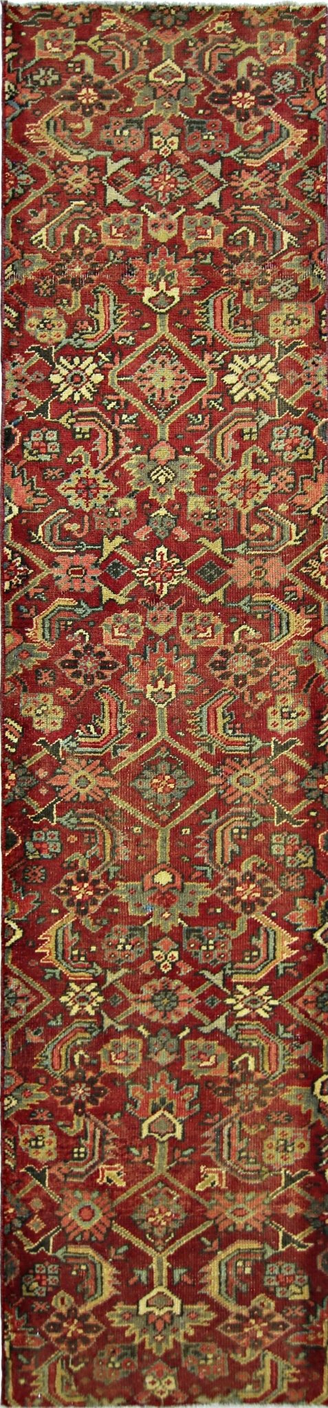 Handmade Vintage Persian Hallway Runner | 262 x 57 cm | 8'7" x 1'10" - Najaf Rugs & Textile