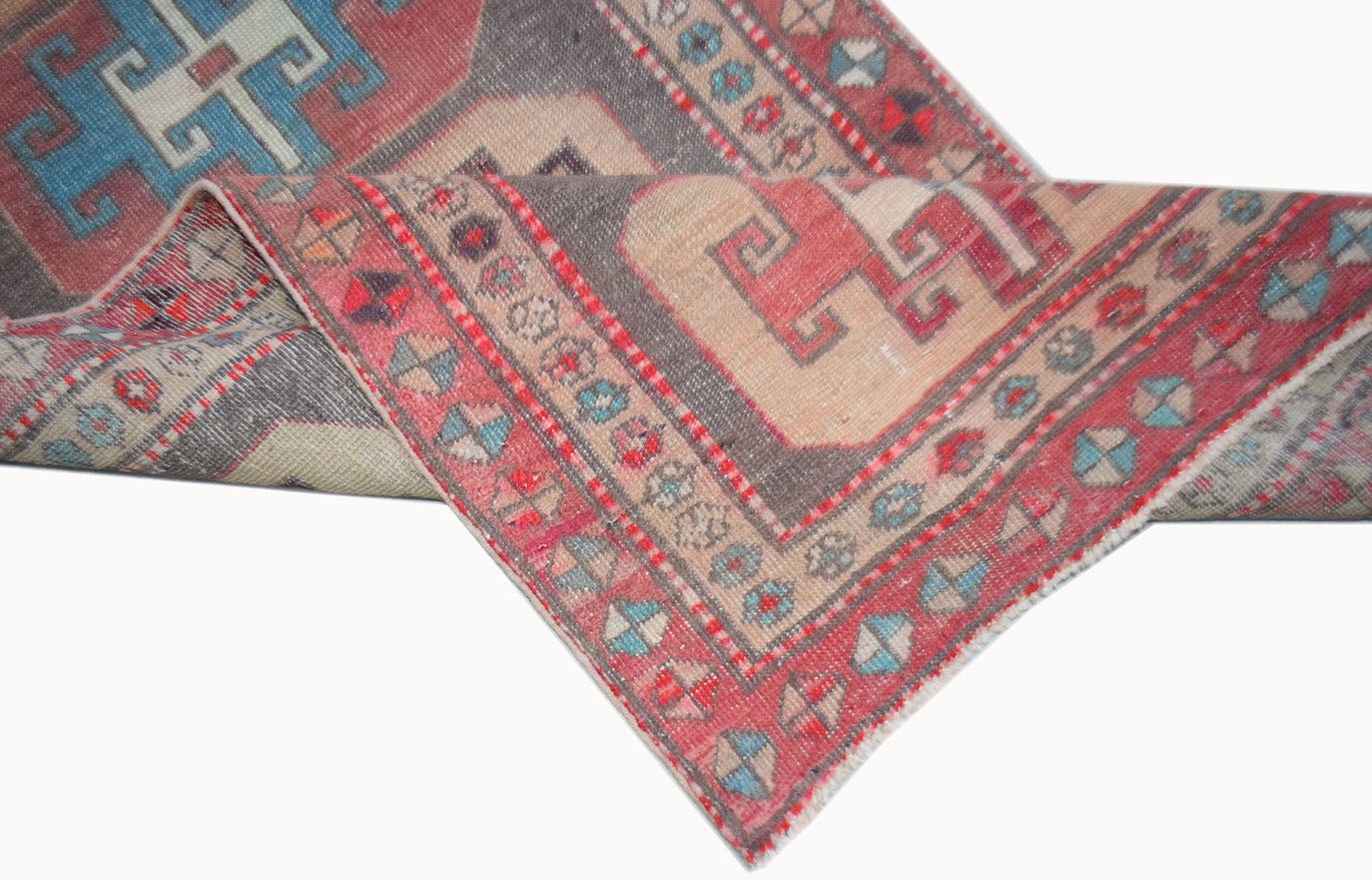 Handmade Vintage Persian Hallway Runner | 268 x 69 cm | 8'10" x 2'3" - Najaf Rugs & Textile