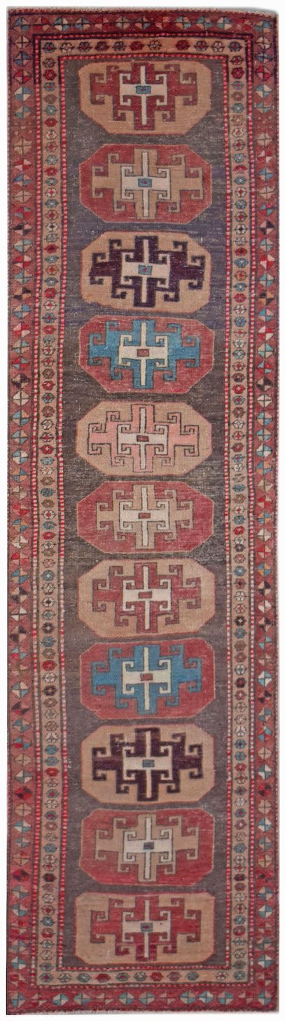 Handmade Vintage Persian Hallway Runner | 268 x 69 cm | 8'10" x 2'3" - Najaf Rugs & Textile