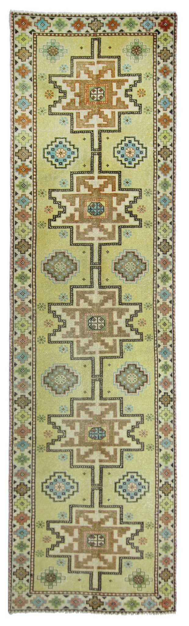 Handmade Vintage Persian Hallway Runner | 272 x 69 cm | 8'11" x 2'3" - Najaf Rugs & Textile