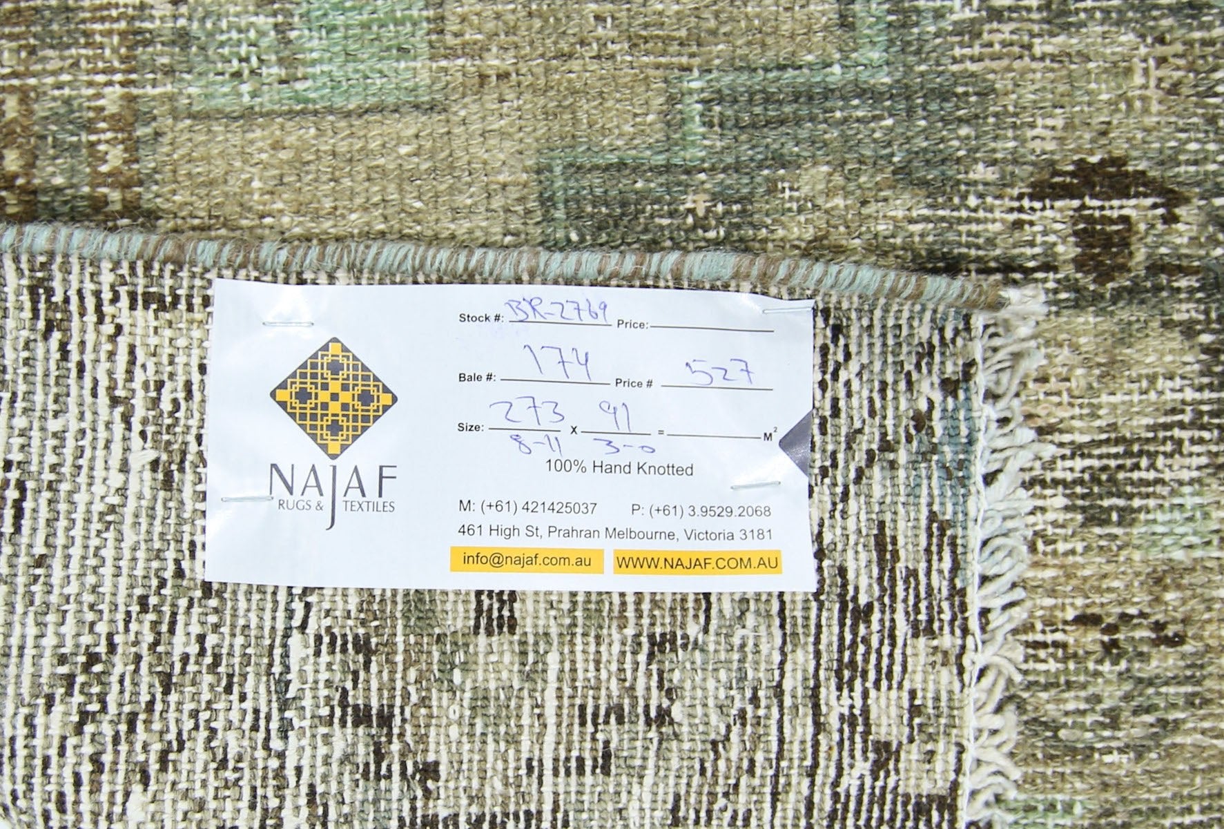 Handmade Vintage Persian Hallway Runner | 273 x 91 cm | 8'11" x 3' - Najaf Rugs & Textile