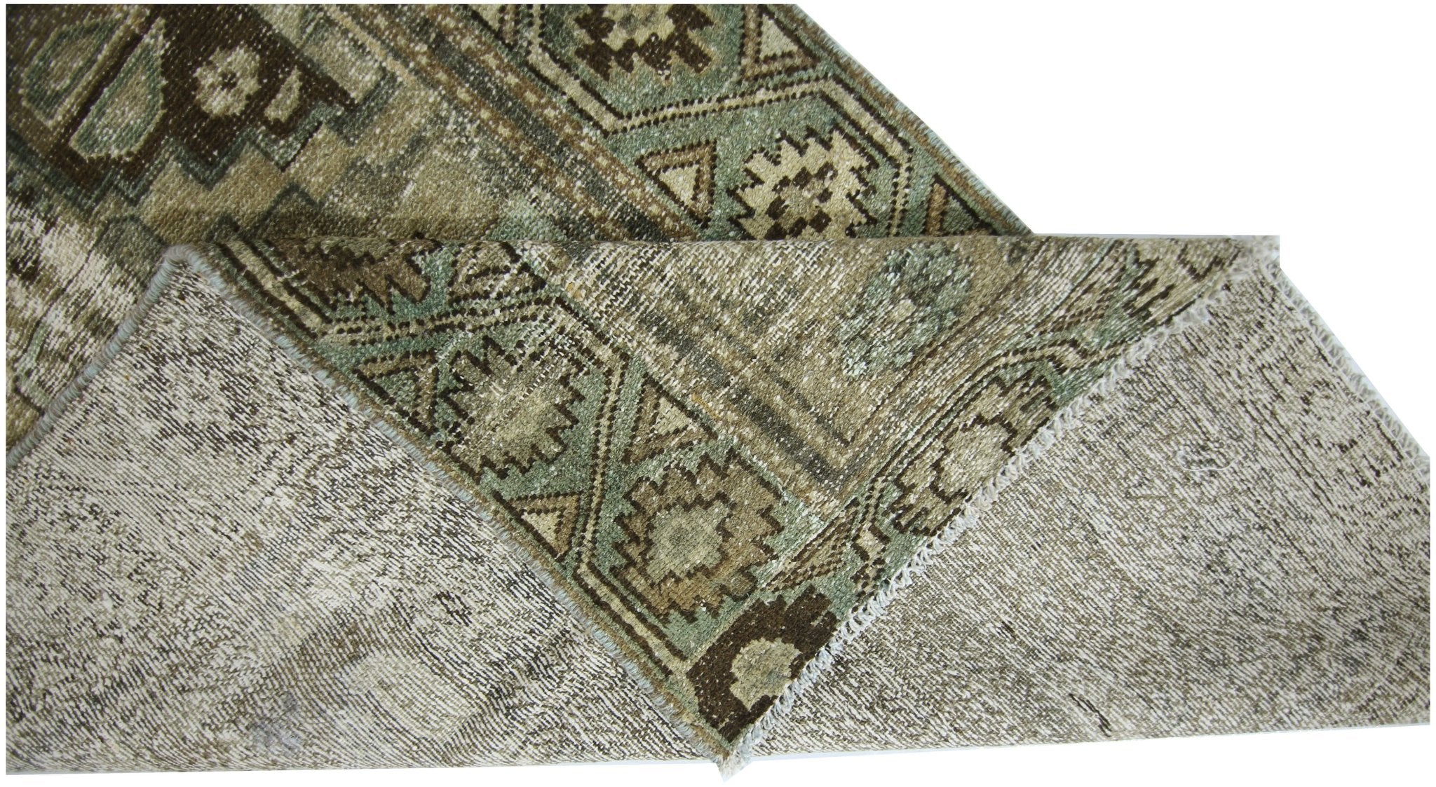 Handmade Vintage Persian Hallway Runner | 273 x 91 cm | 8'11" x 3' - Najaf Rugs & Textile