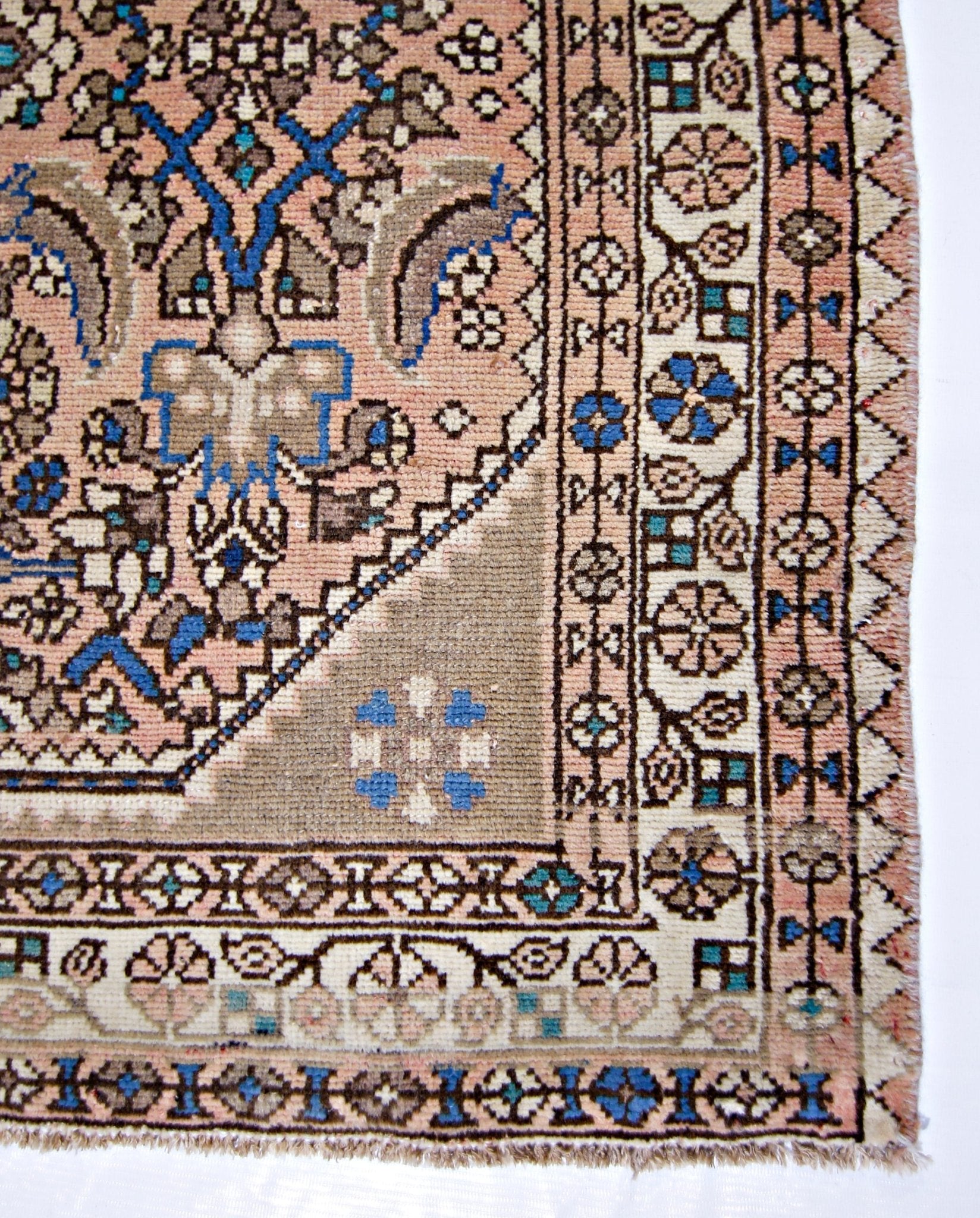 Handmade Vintage Persian Hallway Runner | 277 x 91 cm | 9'1" x 3' - Najaf Rugs & Textile