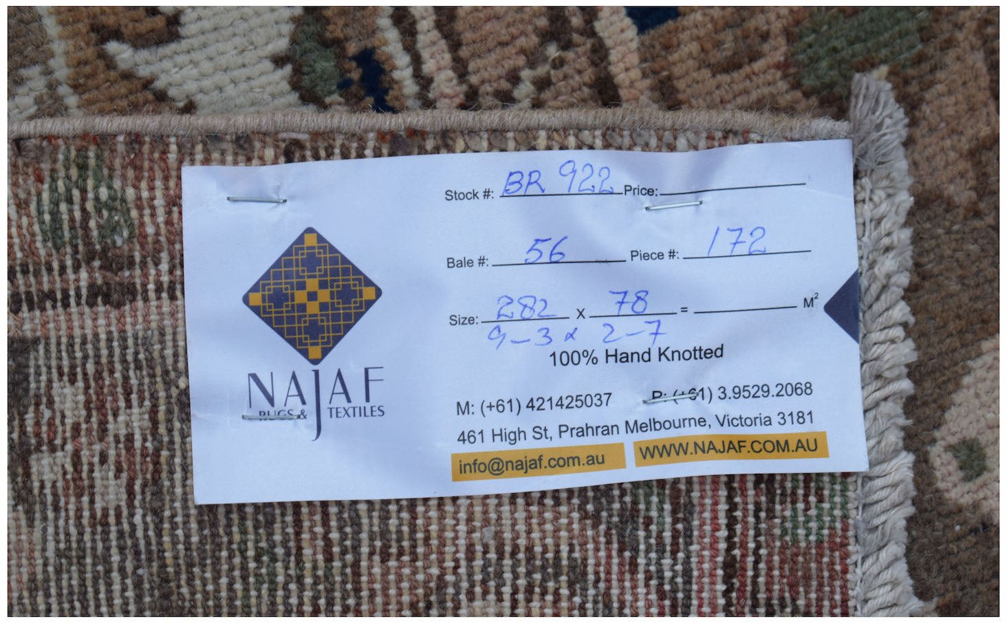 Handmade Vintage Persian Hallway Runner | 282 x 78 cm | 9'3" x 2'7" - Najaf Rugs & Textile