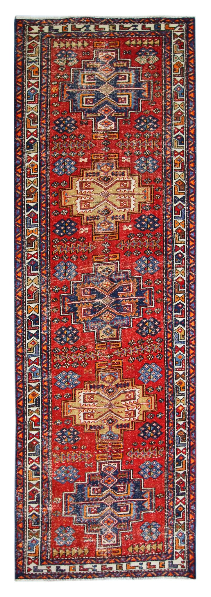 Handmade Vintage Persian Hallway Runner | 286 x 95 cm | 9'5" x 3'1" - Najaf Rugs & Textile