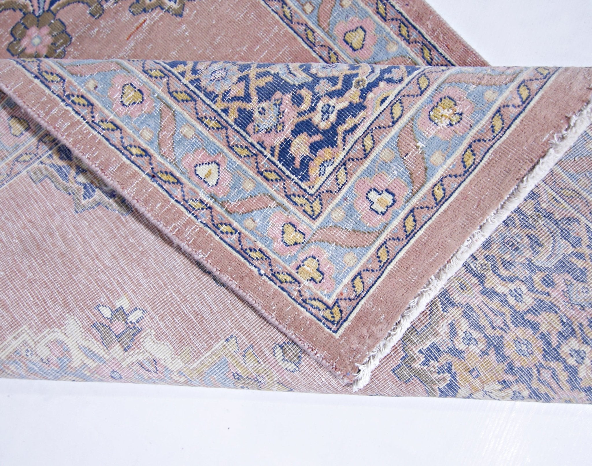Handmade Vintage Persian Hallway Runner | 289 x 74 cm | 9'6" x 2'5" - Najaf Rugs & Textile