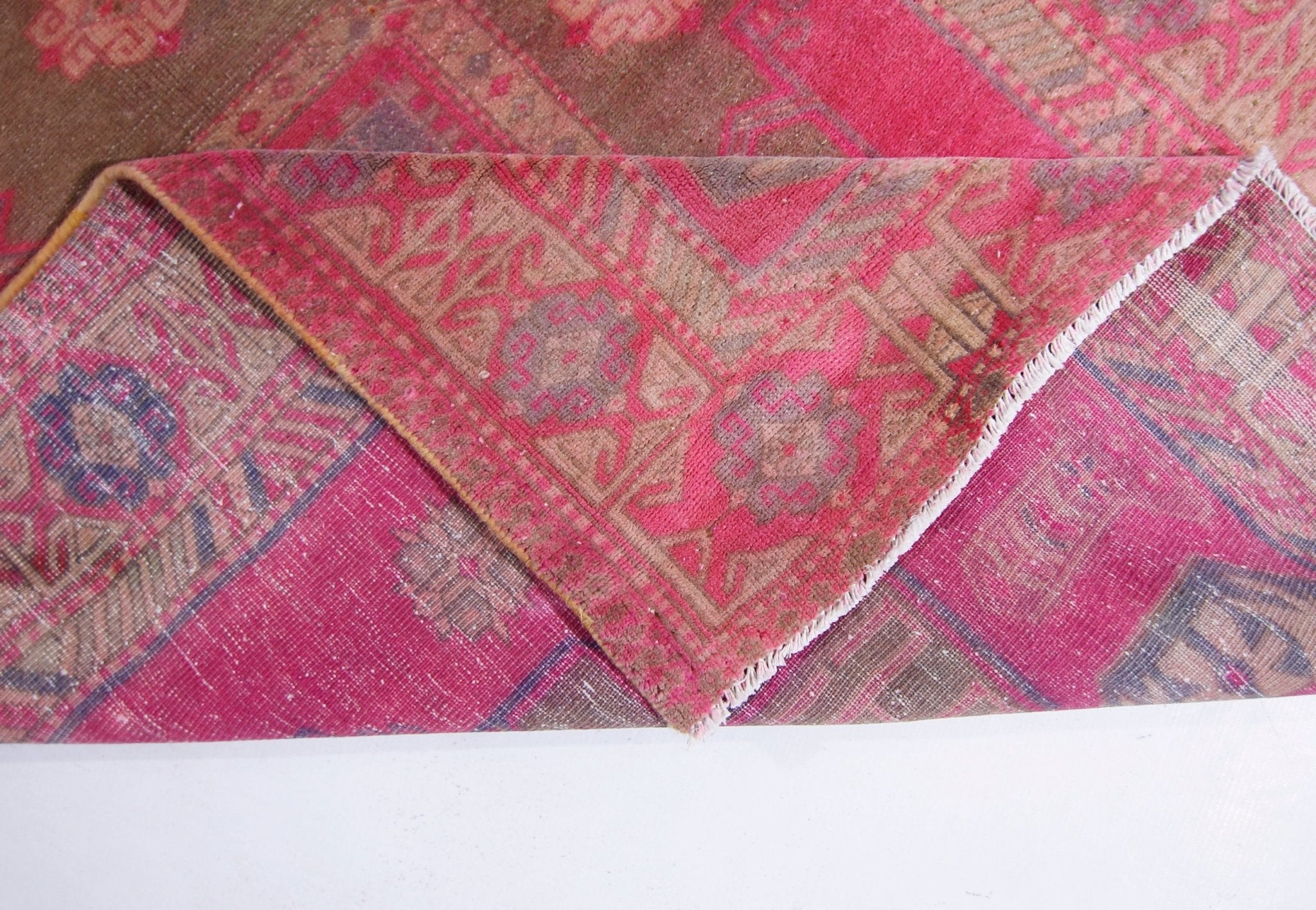 Handmade Vintage Persian Hallway Runner | 292 x 105 cm | 9'7" x 3'5" - Najaf Rugs & Textile