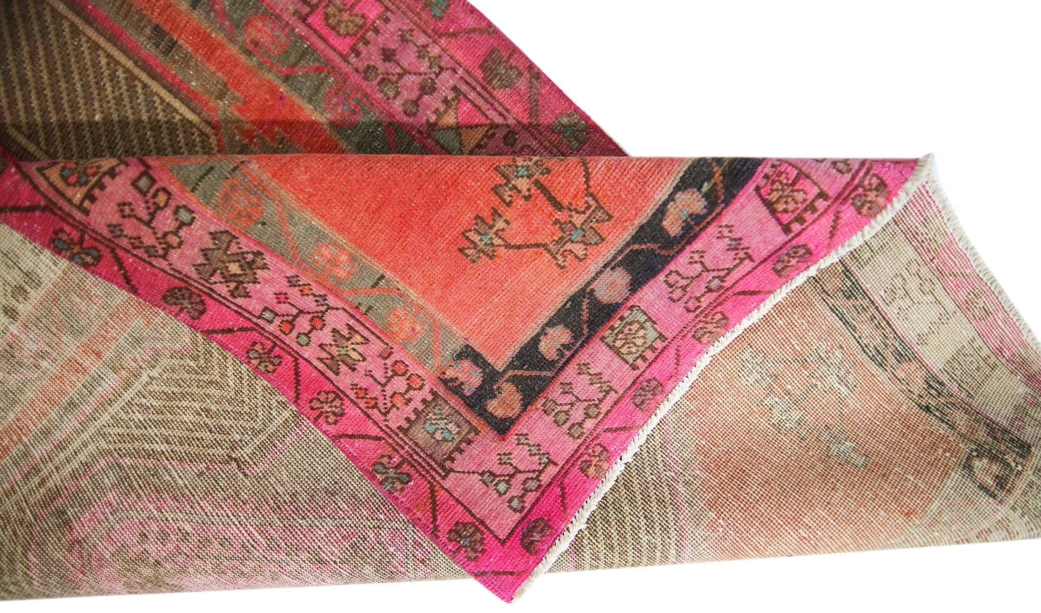 Handmade Vintage Persian Hallway Runner | 292 x 106 cm | 9'7" x 3'6" - Najaf Rugs & Textile