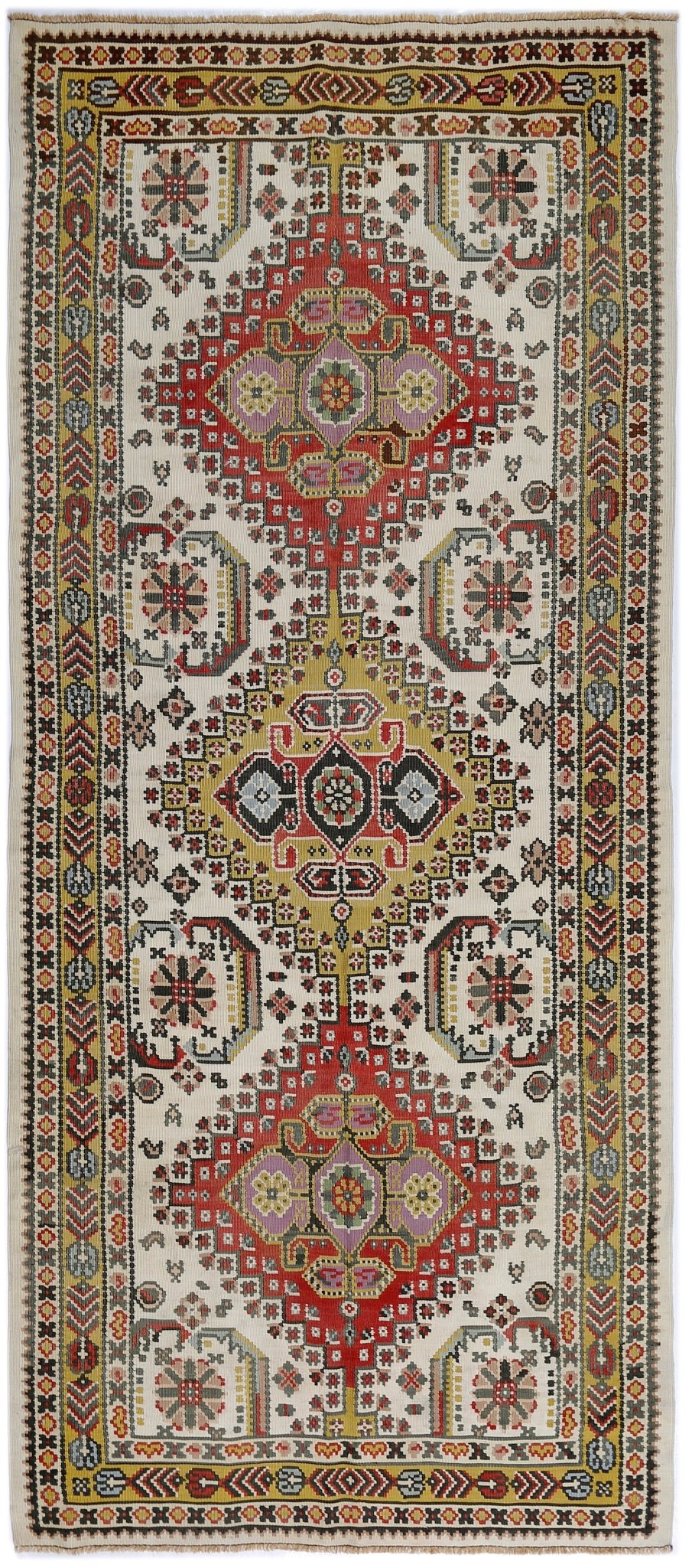Handmade Vintage Persian Hallway Runner | 292 x 133 cm | 9'7" x 4'4" - Najaf Rugs & Textile