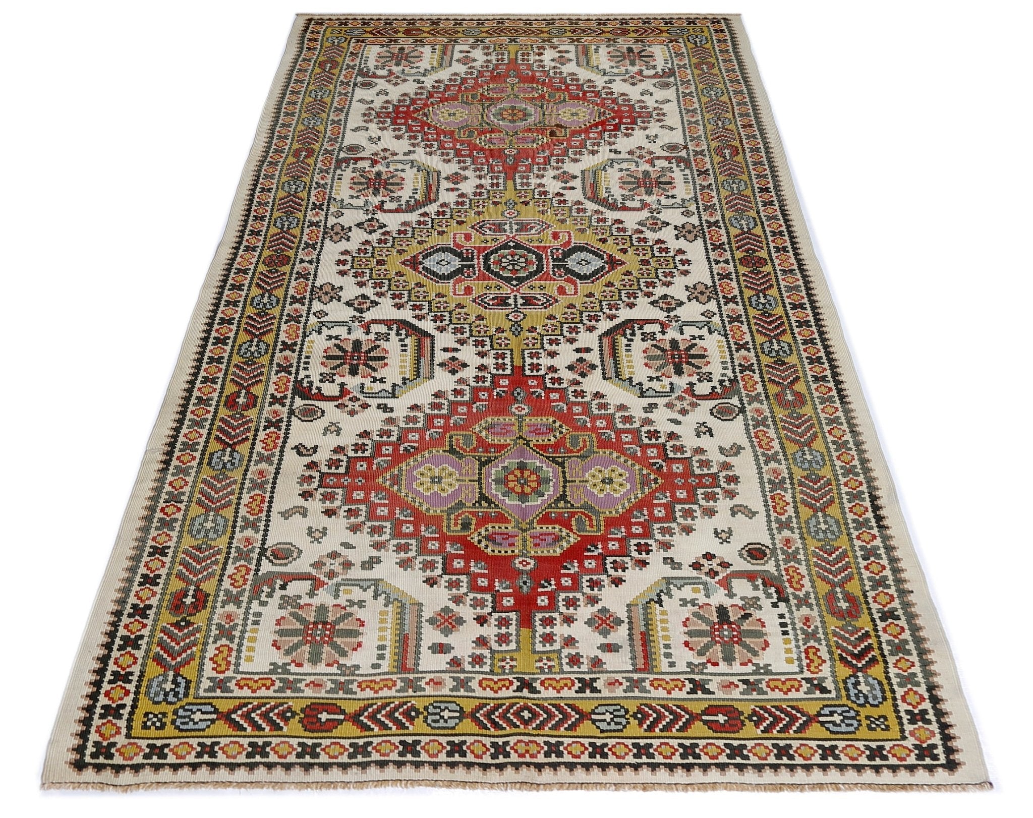 Handmade Vintage Persian Hallway Runner | 292 x 133 cm | 9'7" x 4'4" - Najaf Rugs & Textile