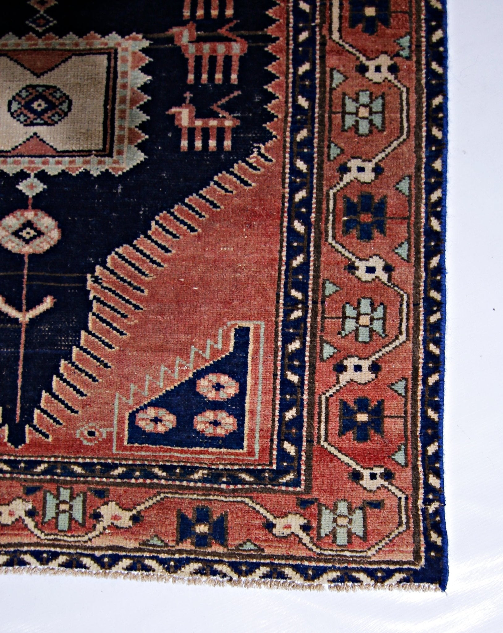 Handmade Vintage Persian Hallway Runner | 292 x 92 cm | 9'7" x 3' - Najaf Rugs & Textile