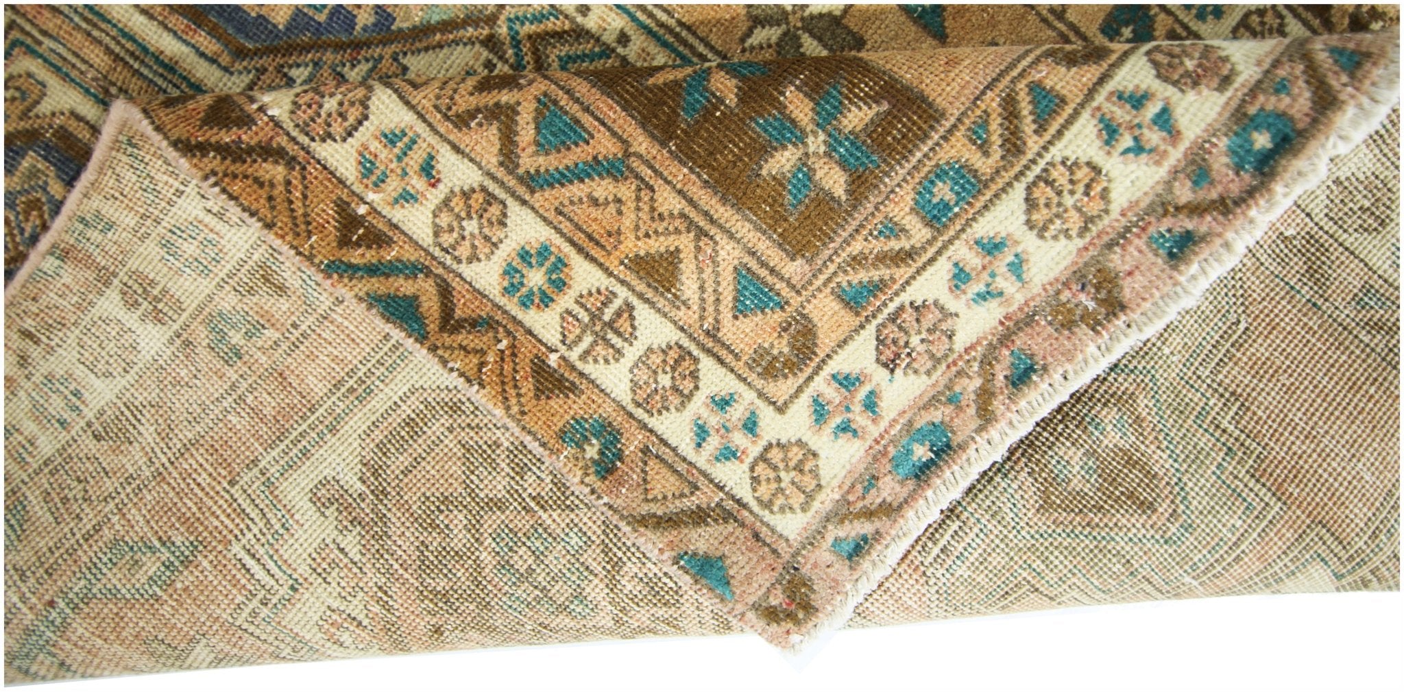 Handmade Vintage Persian Hallway Runner | 295 x 101 cm | 9'8" x 3'4" - Najaf Rugs & Textile