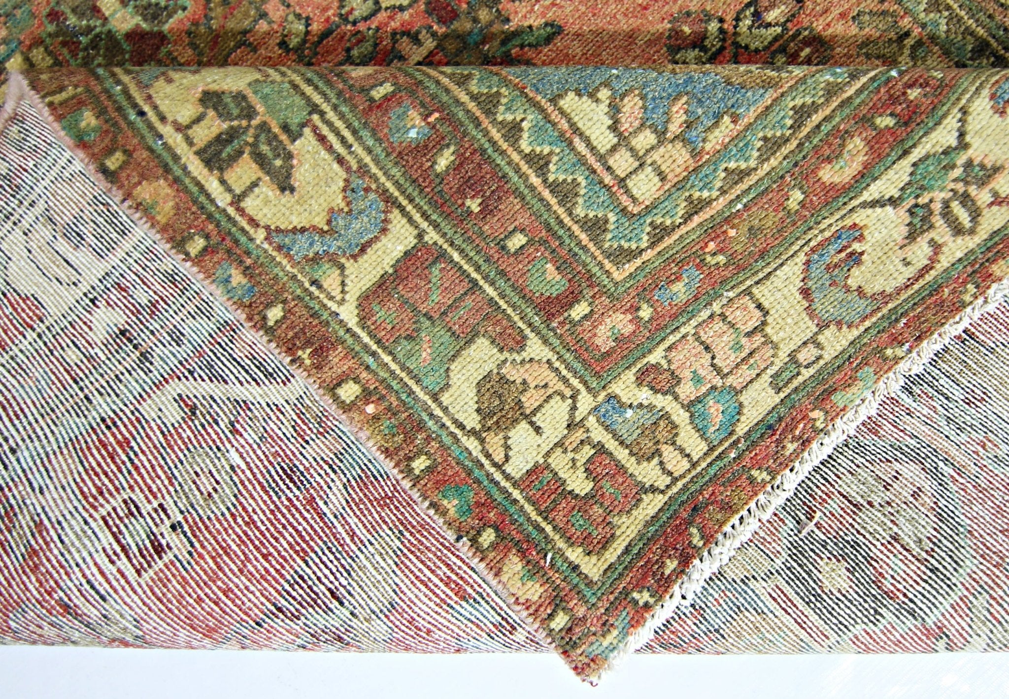 Handmade Vintage Persian Hallway Runner | 295 x 105 cm | 9'8" x 3'5" - Najaf Rugs & Textile