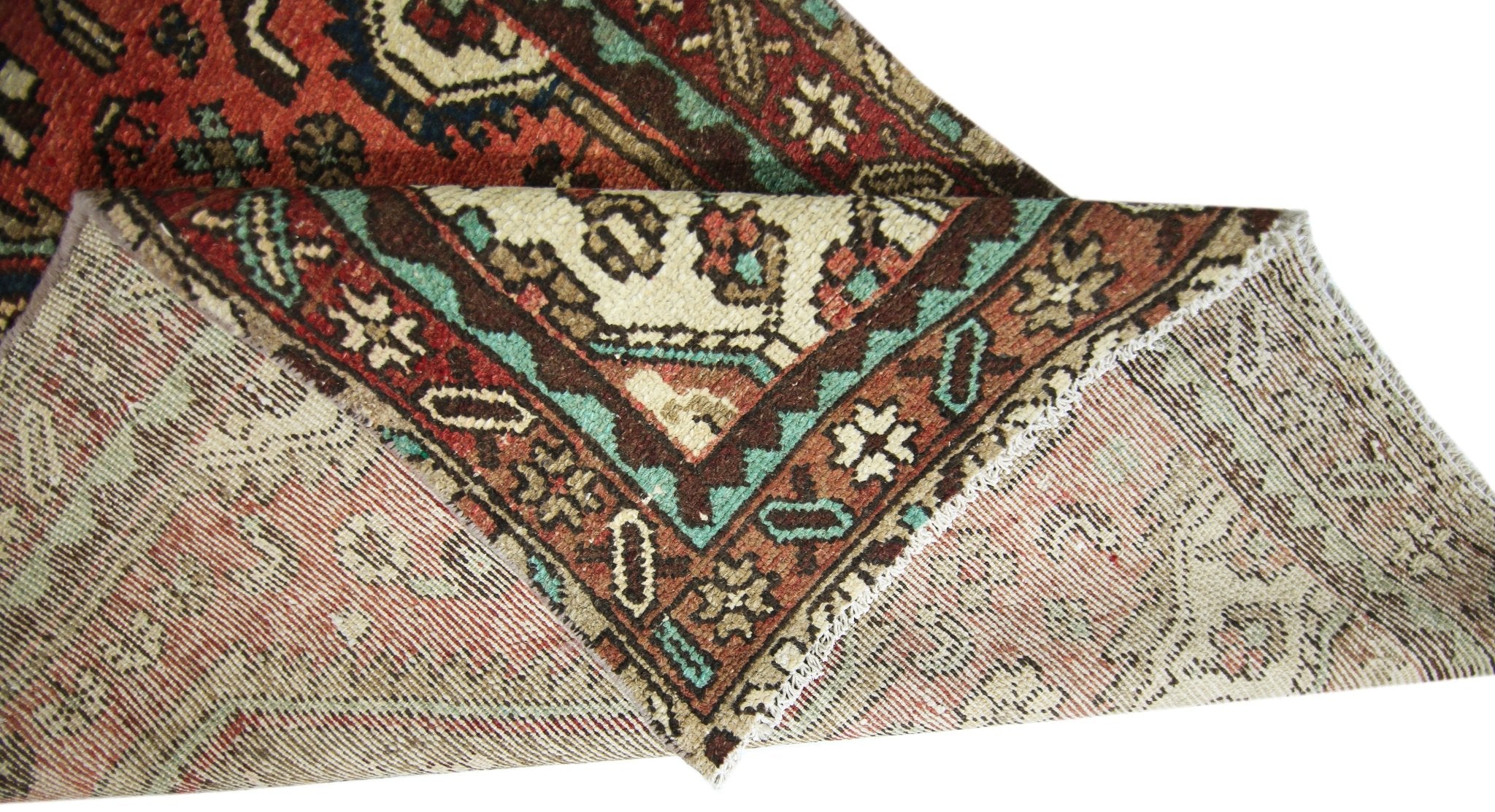 Handmade Vintage Persian Hallway Runner | 295 x 94 cm | 9'8" x 3'1" - Najaf Rugs & Textile