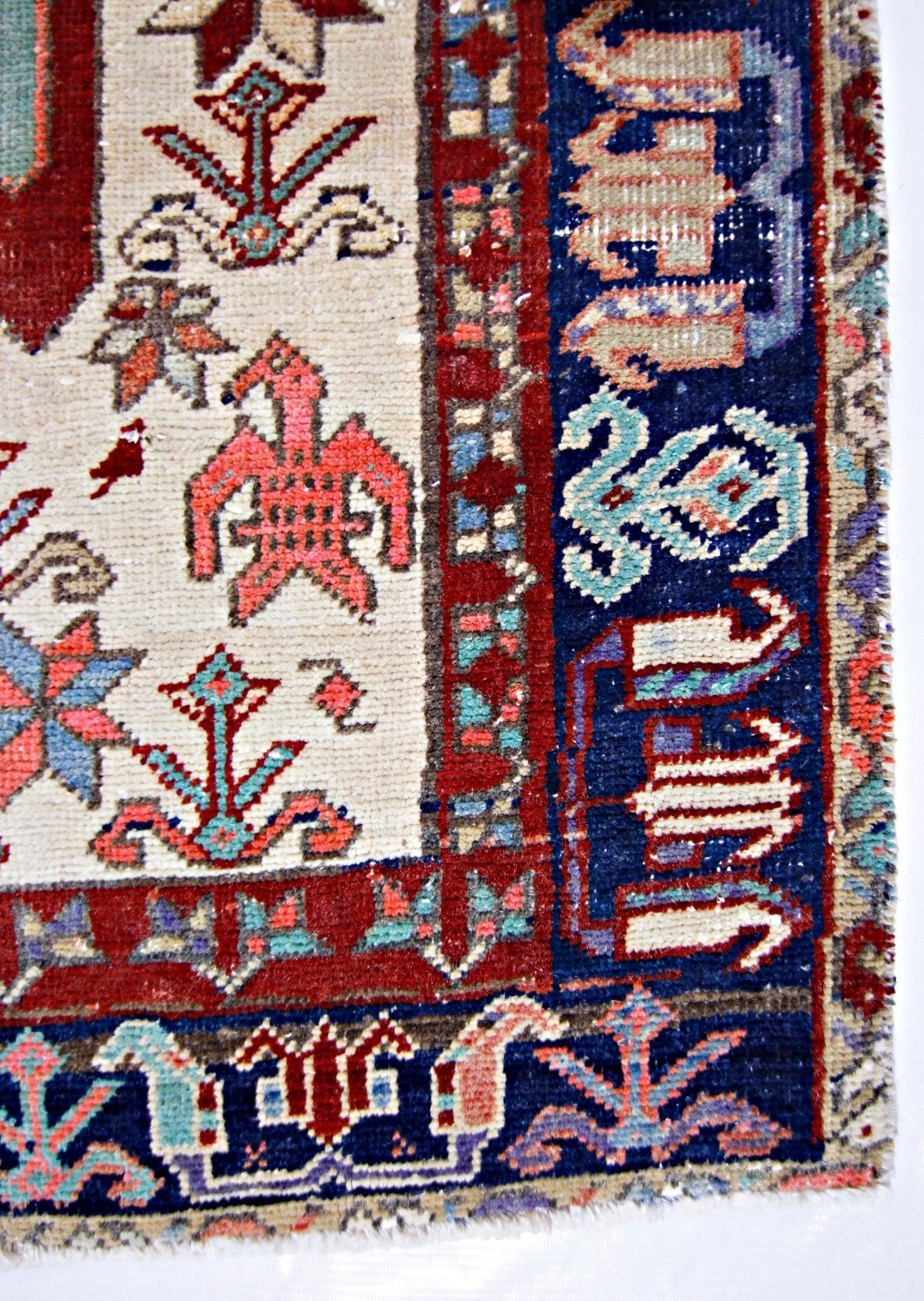 Handmade Vintage Persian Hallway Runner | 297 x 113 cm | 9'9" x 3'8" - Najaf Rugs & Textile