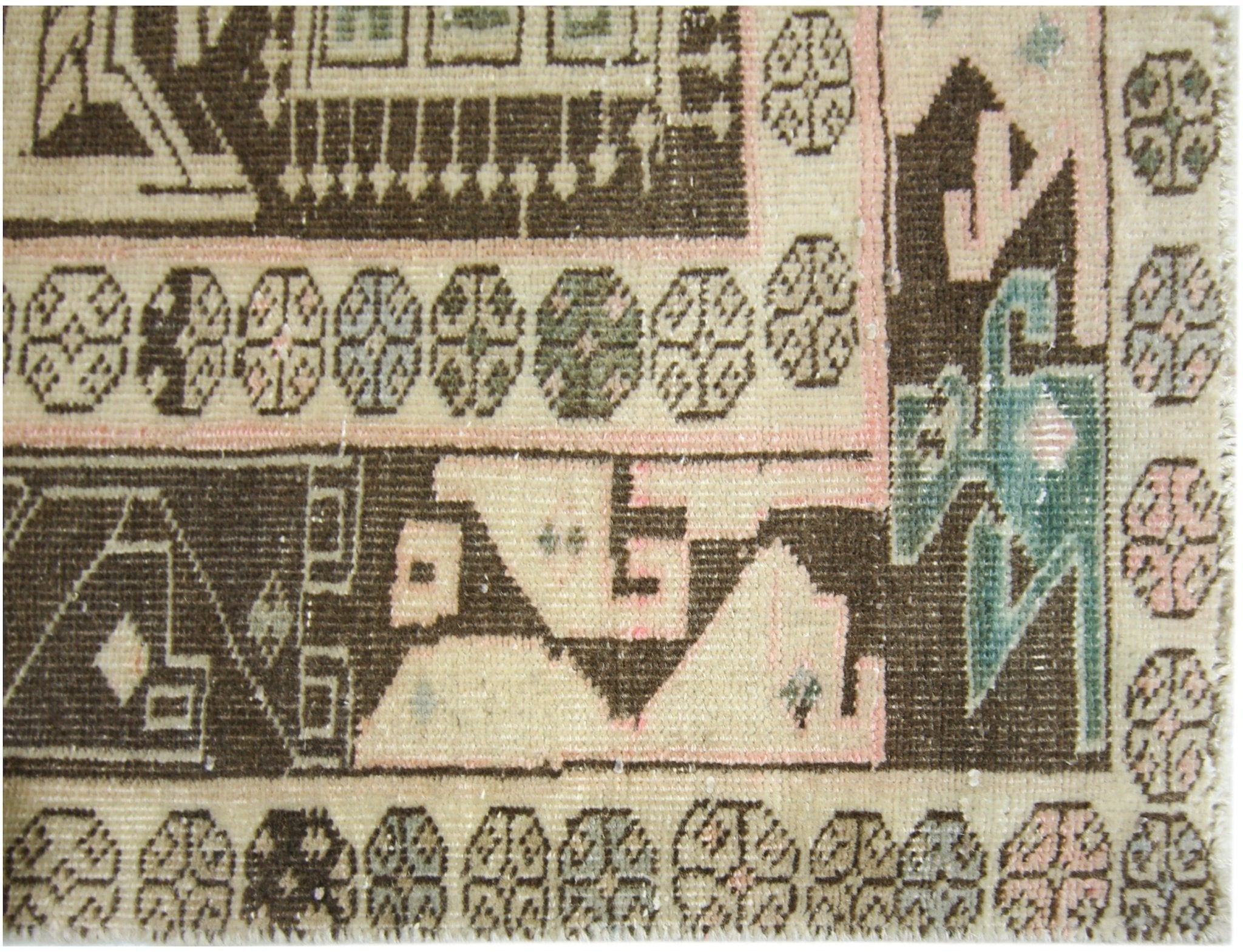 Handmade Vintage Persian Hallway Runner | 298 x 118 cm | 9'8" x 3'10" - Najaf Rugs & Textile