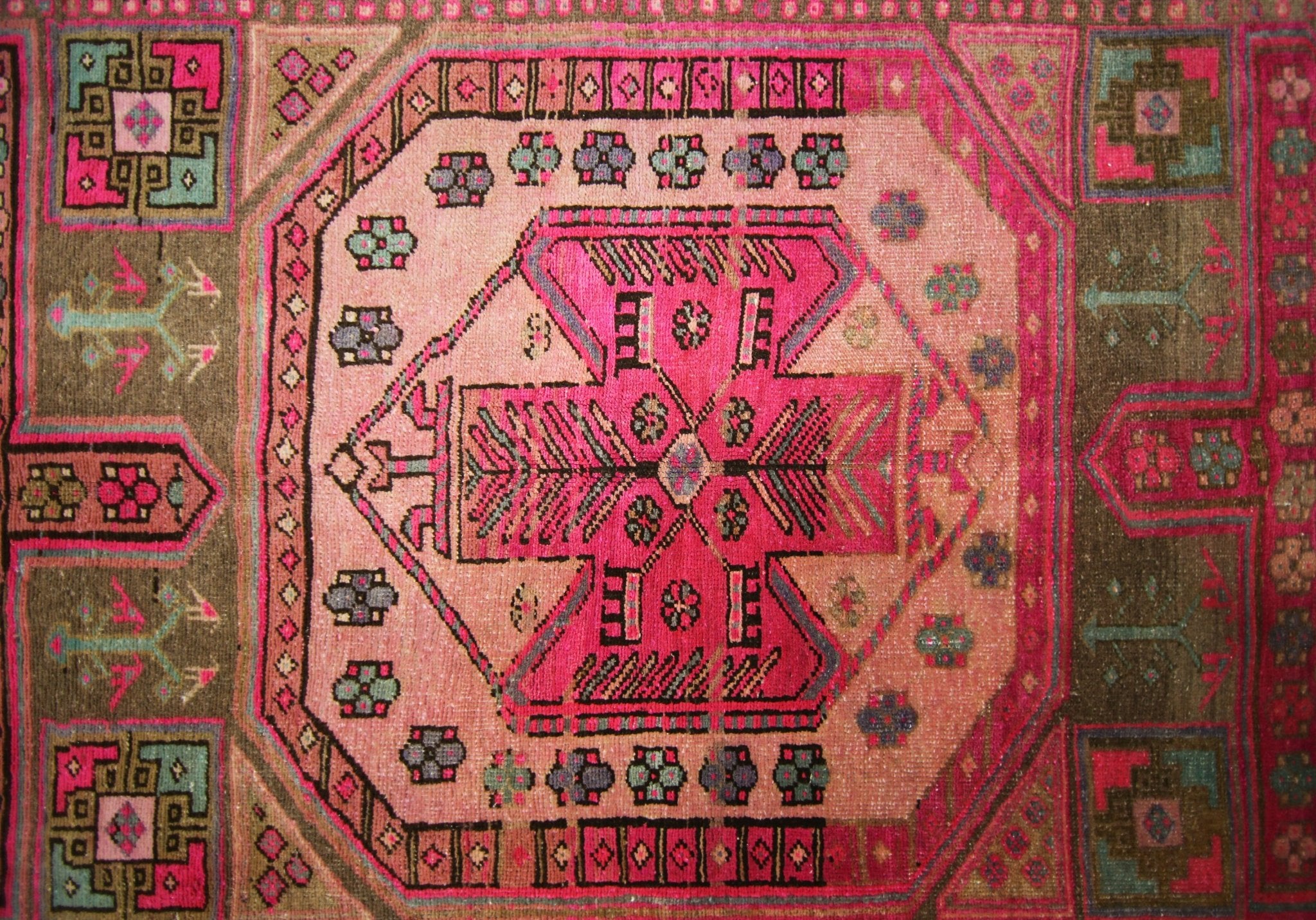 Handmade Vintage Persian Hallway Runner | 301 x 118 cm | 9'10" x 3'10" - Najaf Rugs & Textile