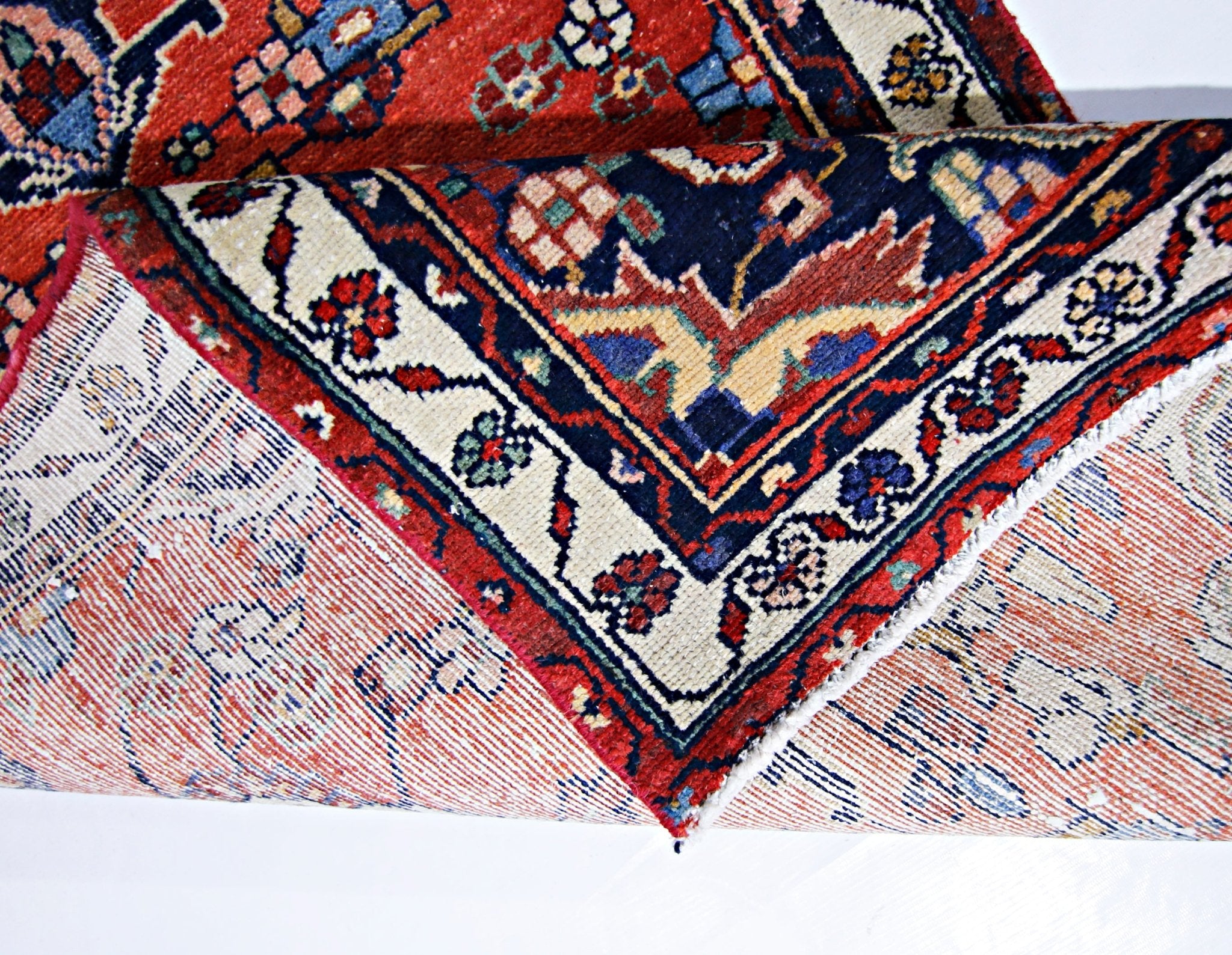Handmade Vintage Persian Hallway Runner | 301 x 76 cm | 9'10"" x 2'6" - Najaf Rugs & Textile