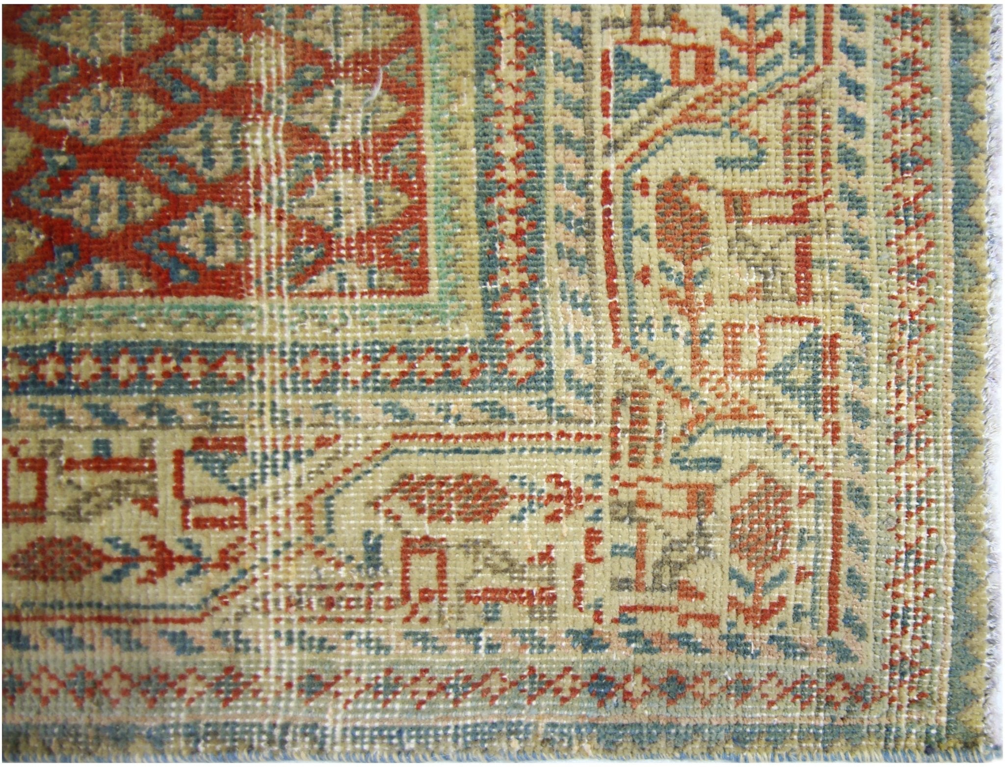 Handmade Vintage Persian Hallway Runner | 302 x 111 cm | 9'11" x 3'8" - Najaf Rugs & Textile