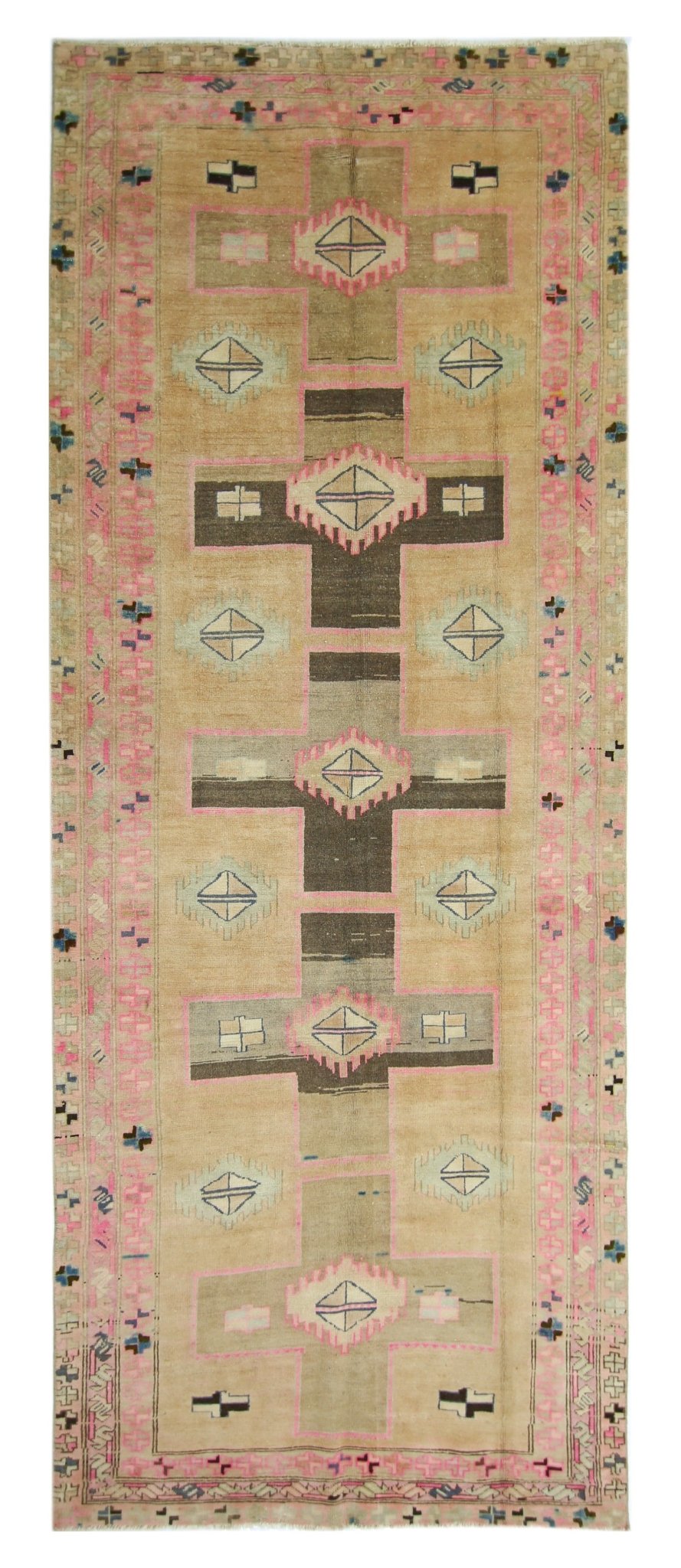 Handmade Vintage Persian Hallway Runner | 302 x 117 cm | 9'11" x 3'10" - Najaf Rugs & Textile