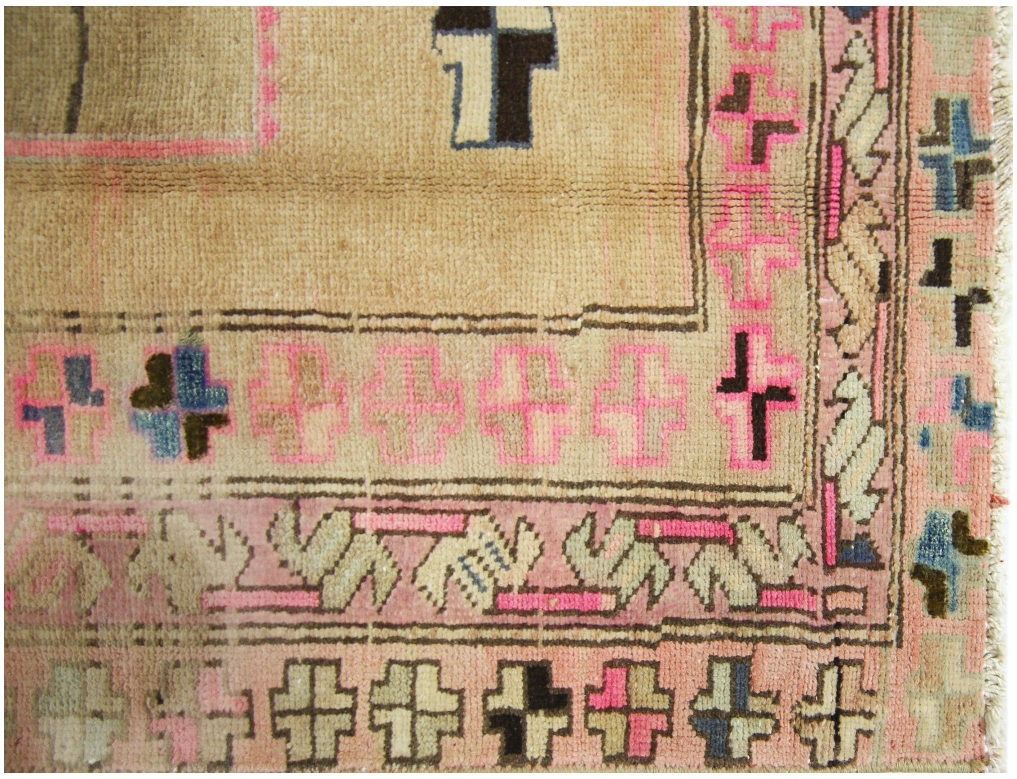 Handmade Vintage Persian Hallway Runner | 302 x 117 cm | 9'11" x 3'10" - Najaf Rugs & Textile