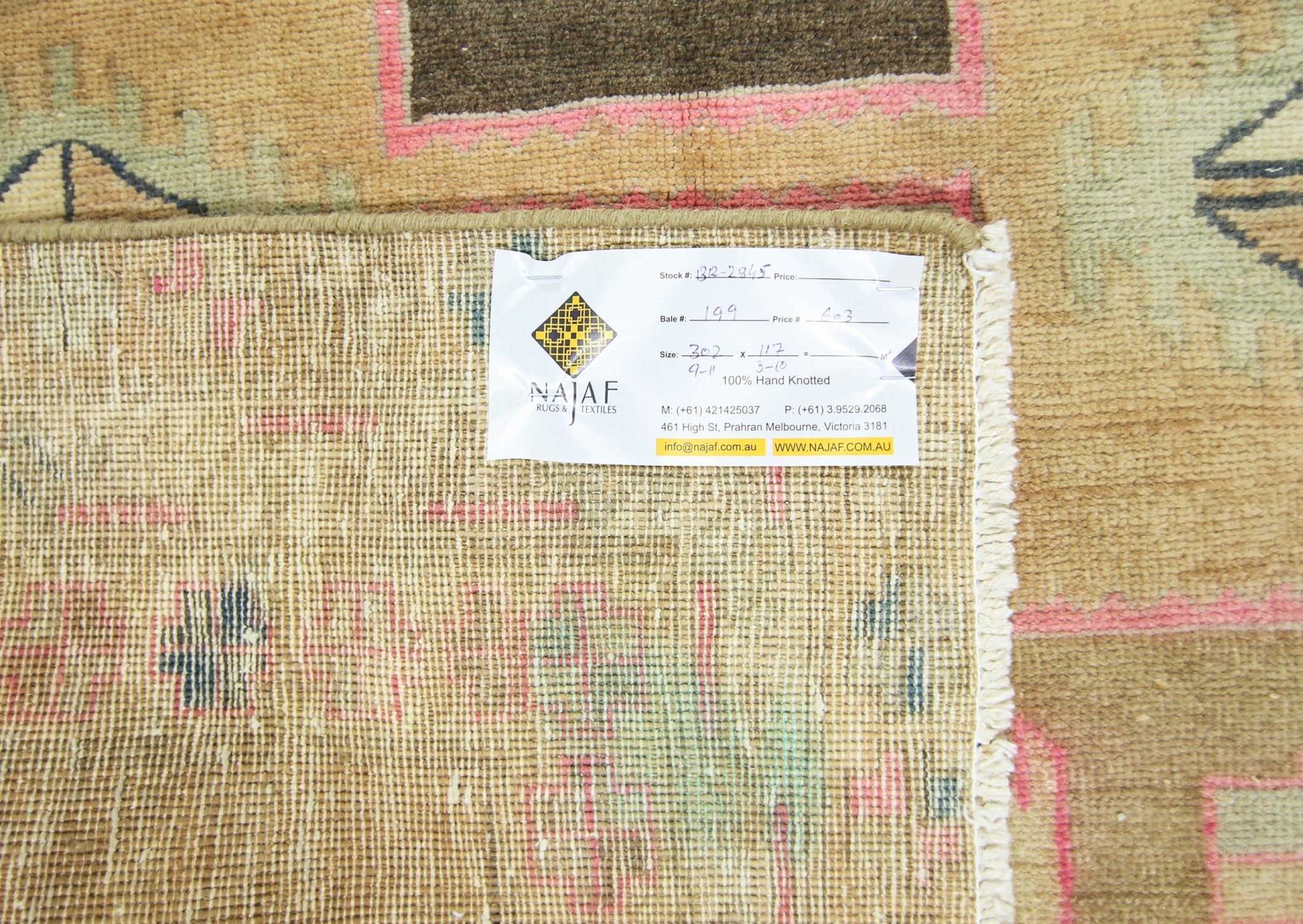 Handmade Vintage Persian Hallway Runner | 302 x 117 cm | 9'11" x 3'10" - Najaf Rugs & Textile