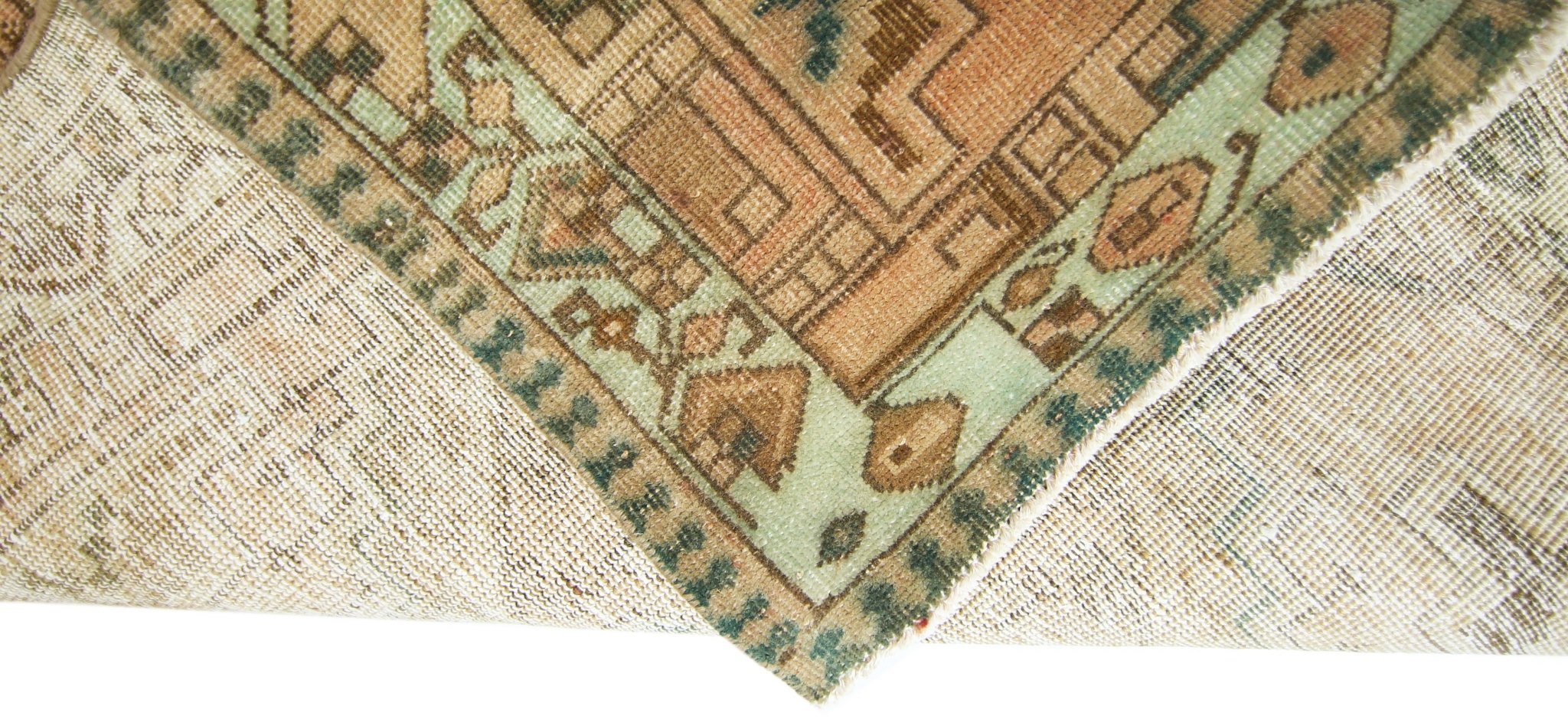 Handmade Vintage Persian Hallway Runner | 303 x 99 cm | 9'11" x 3'3" - Najaf Rugs & Textile