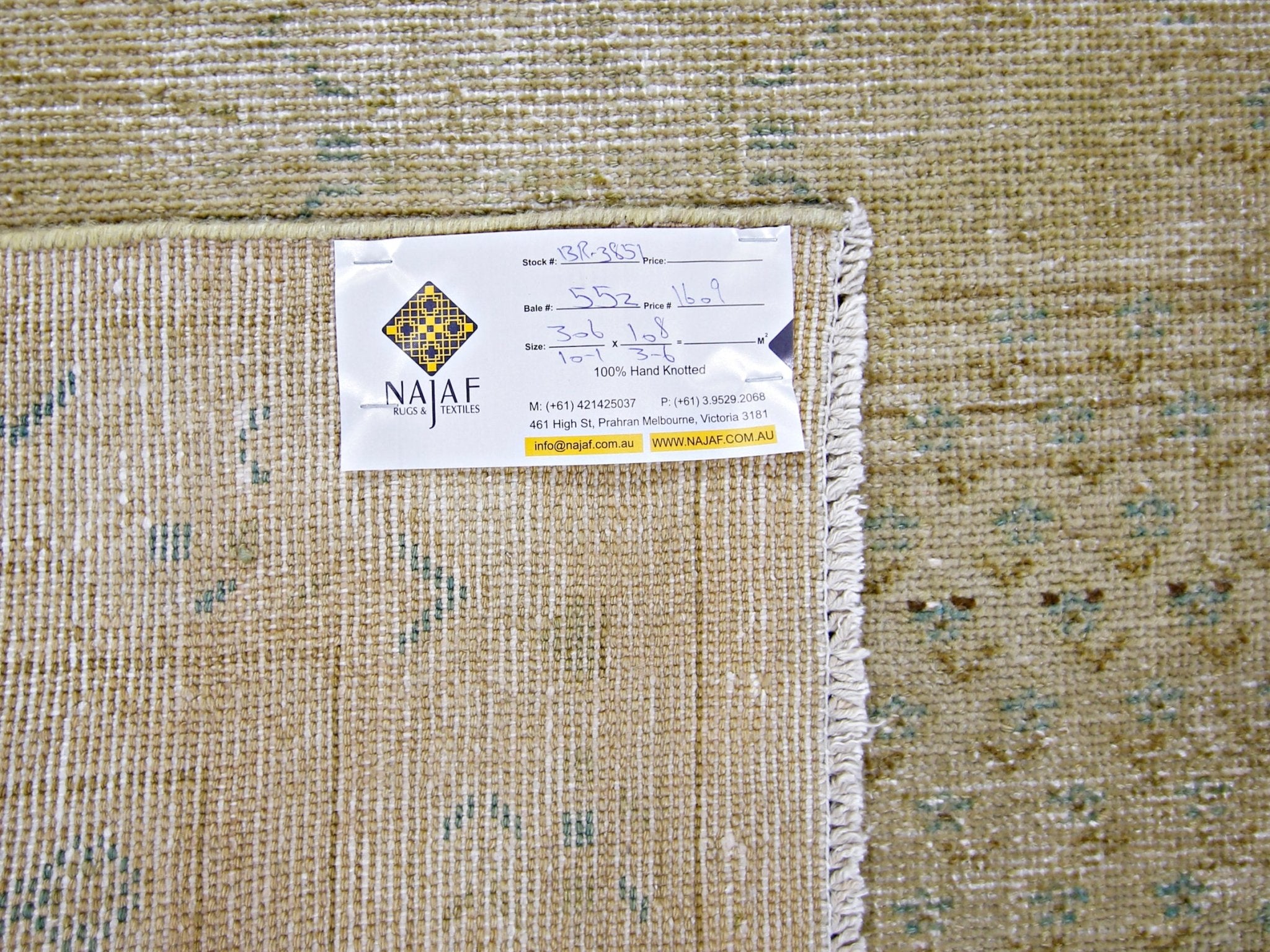 Handmade Vintage Persian Hallway Runner | 306 x 108 cm | 10'1" x 3'6" - Najaf Rugs & Textile