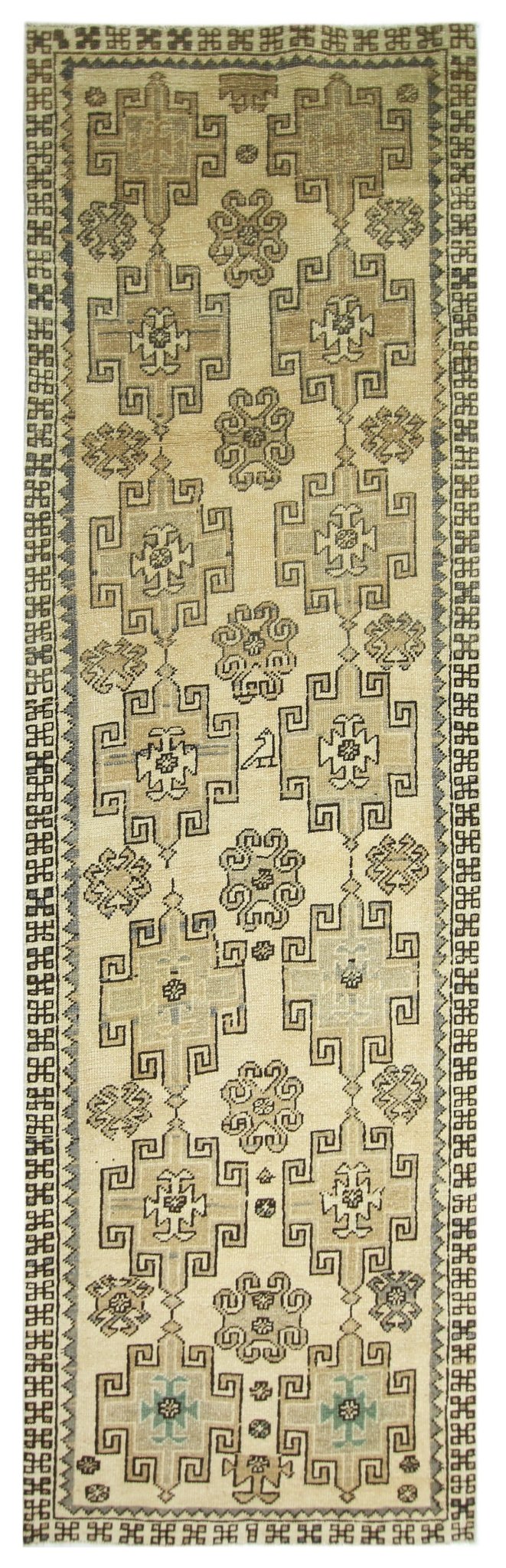 Handmade Vintage Persian Hallway Runner | 306 x 94 cm | 10' x 3'1" - Najaf Rugs & Textile