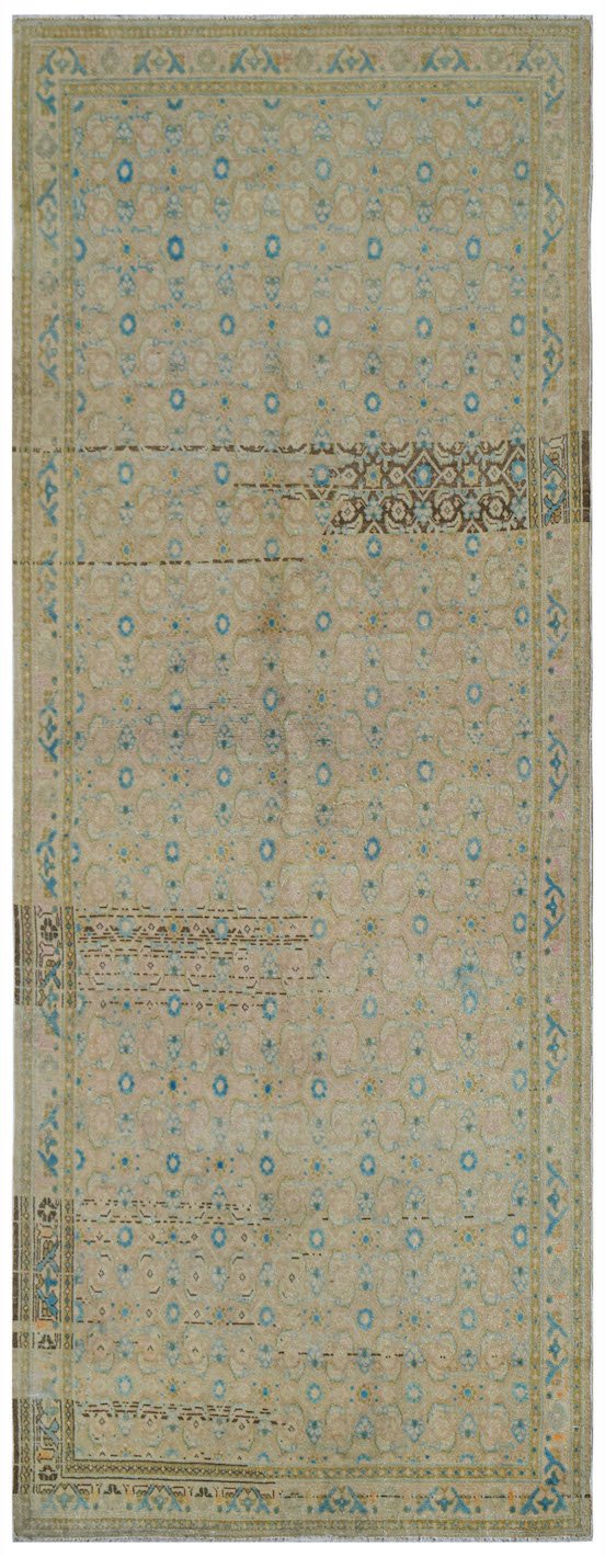 Handmade Vintage Persian Hallway Runner | 308 x 120 cm | 10'5" x 3'11" - Najaf Rugs & Textile