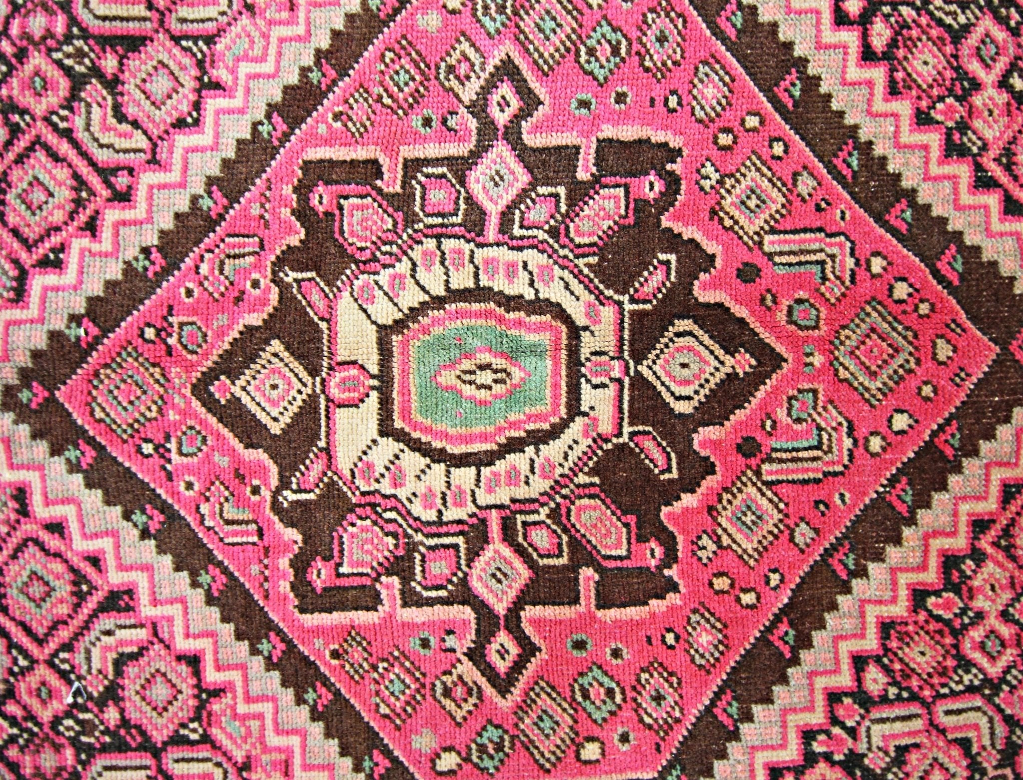 Handmade Vintage Persian Hallway Runner | 308 x 136 cm | 10'1" x 4'5" - Najaf Rugs & Textile