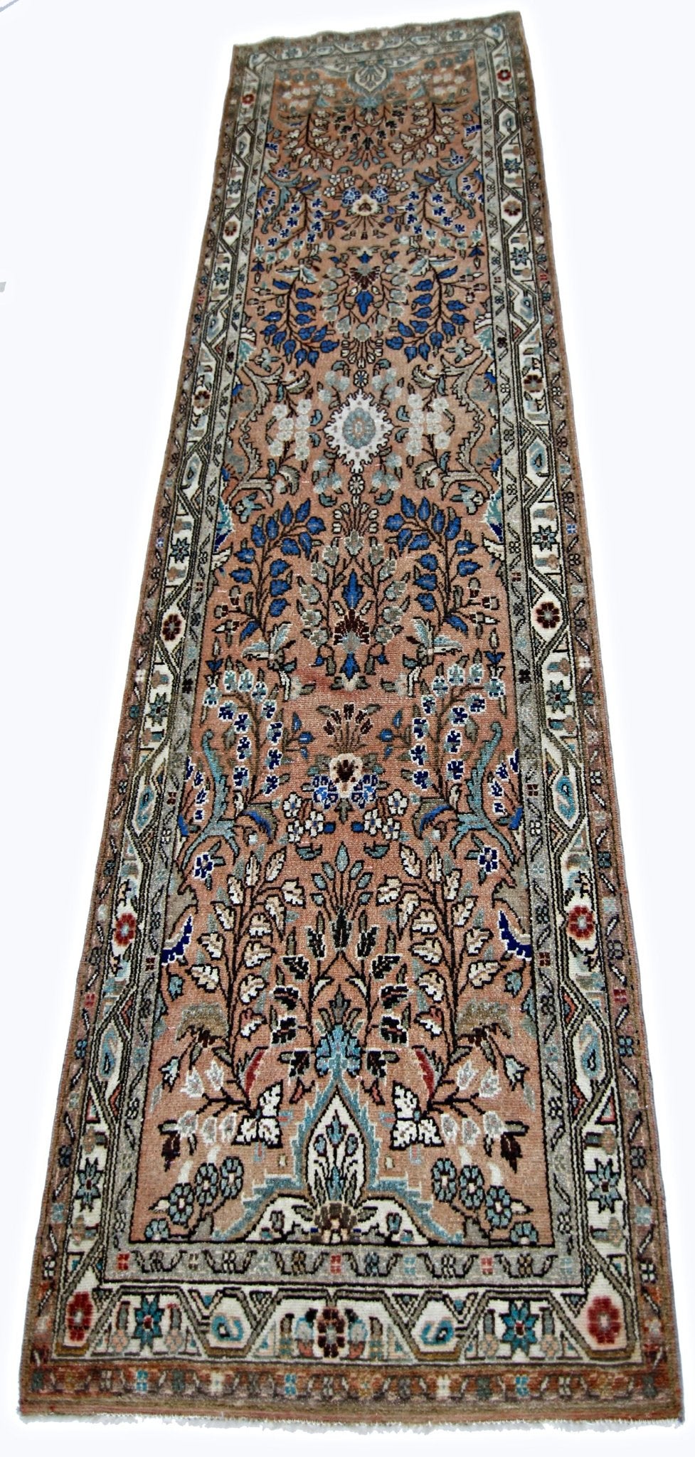 Handmade Vintage Persian Hallway Runner | 309 x 85 cm | 10'2"" x 2'10" - Najaf Rugs & Textile