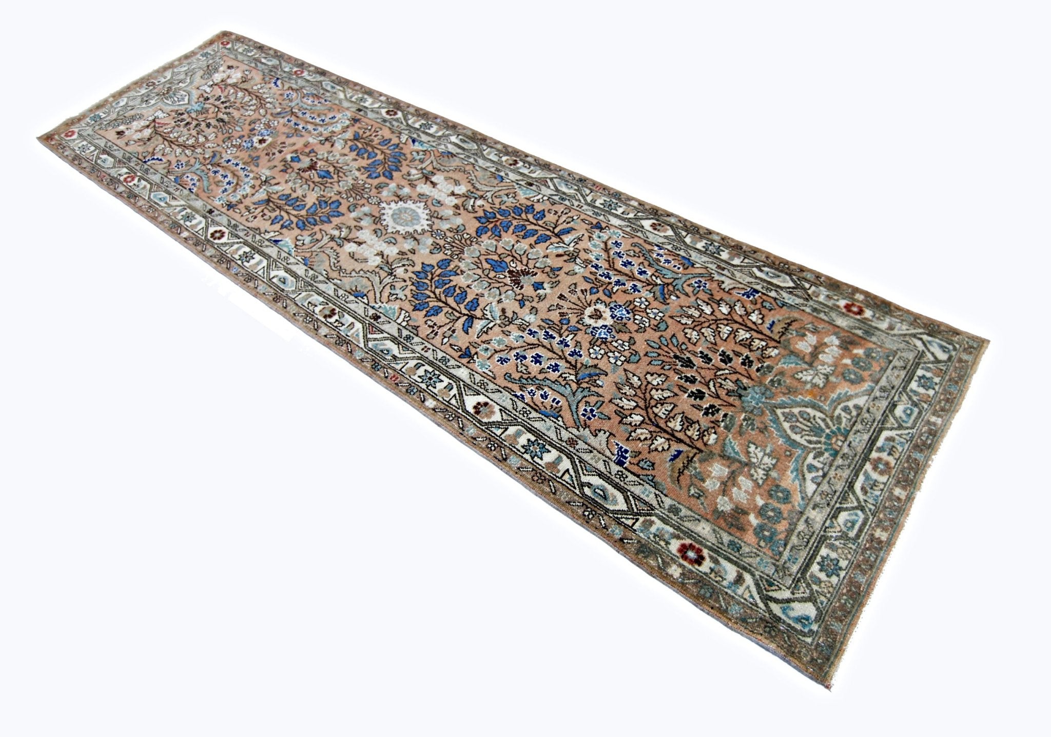 Handmade Vintage Persian Hallway Runner | 309 x 85 cm | 10'2"" x 2'10" - Najaf Rugs & Textile