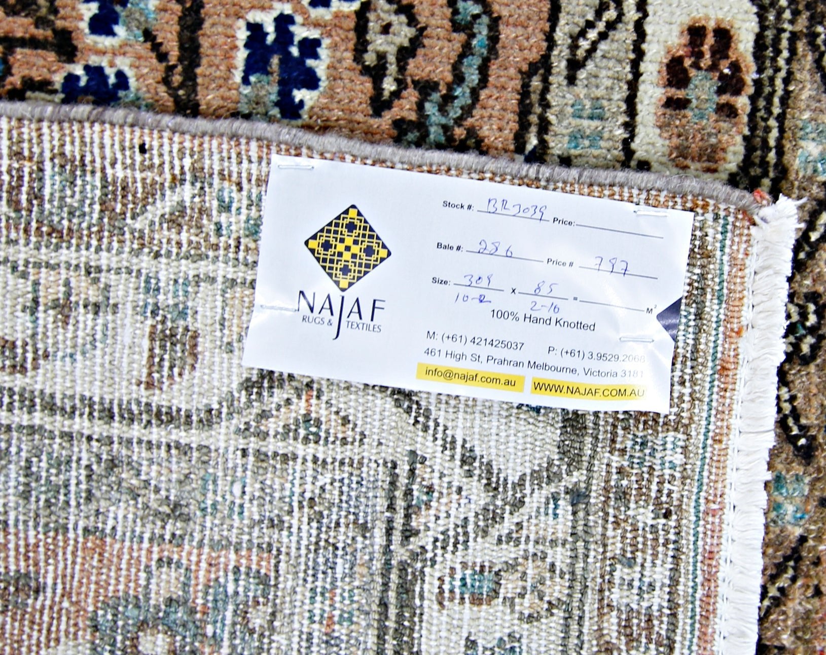 Handmade Vintage Persian Hallway Runner | 309 x 85 cm | 10'2"" x 2'10" - Najaf Rugs & Textile