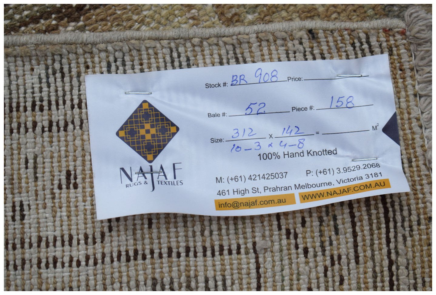 Handmade Vintage Persian Hallway Runner | 312 x 142 cm | 10'3" x 4'8" - Najaf Rugs & Textile