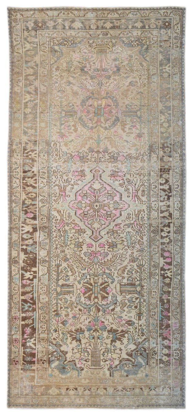 Handmade Vintage Persian Hallway Runner | 312 x 142 cm | 10'3" x 4'8" - Najaf Rugs & Textile