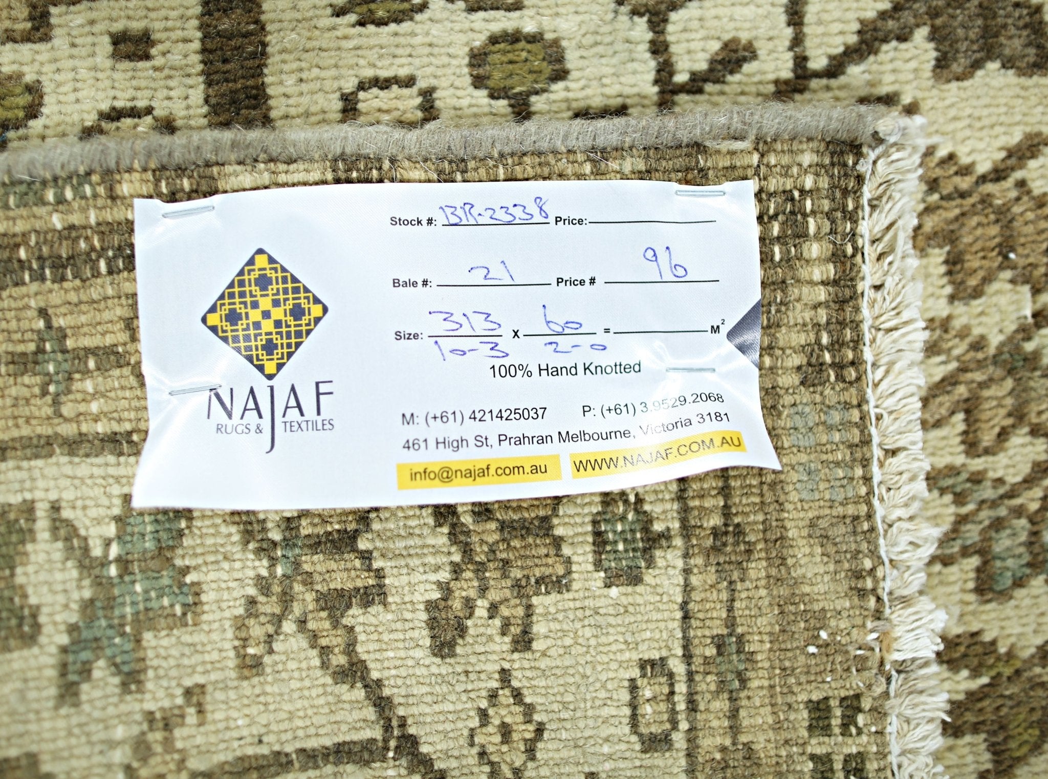 Handmade Vintage Persian Hallway Runner | 313 x 60 cm | 10'3" x 2' - Najaf Rugs & Textile