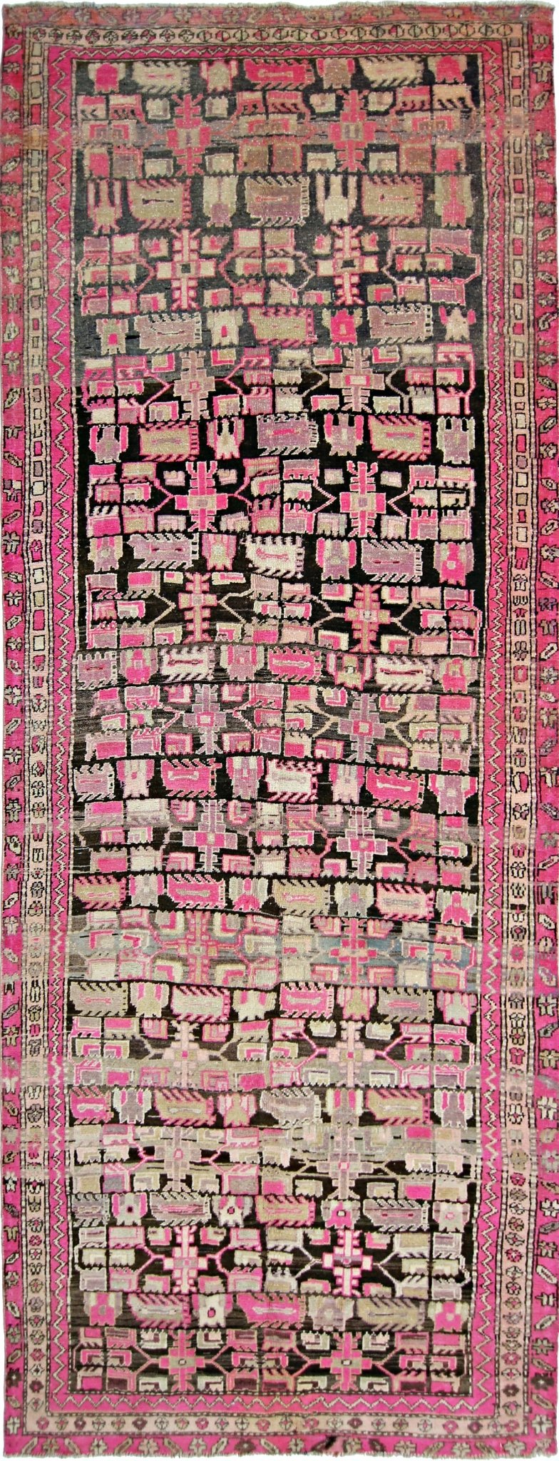 Handmade Vintage Persian Hallway Runner | 314 x 113 cm | 10'4" x 3'8" - Najaf Rugs & Textile