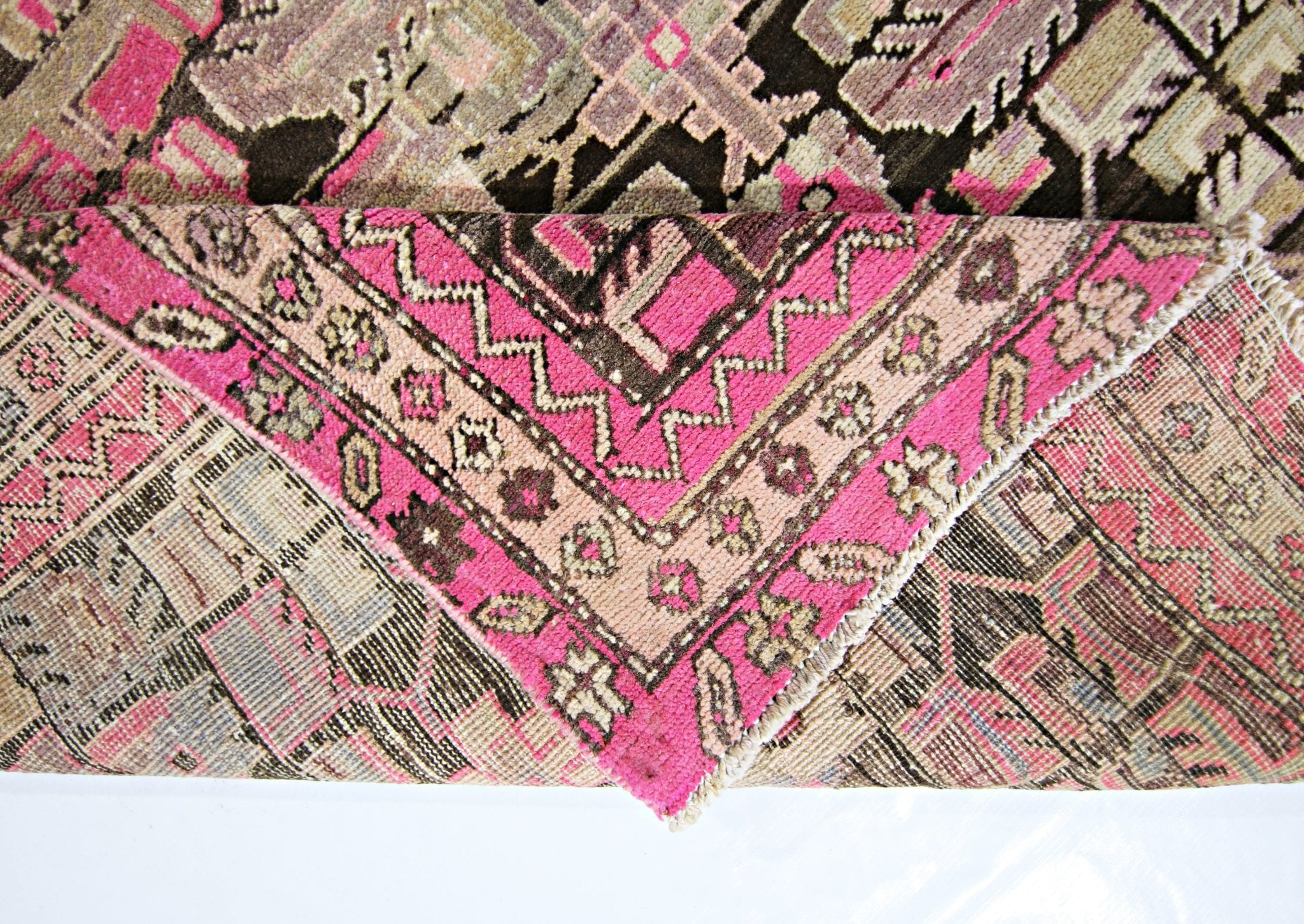 Handmade Vintage Persian Hallway Runner | 314 x 113 cm | 10'4" x 3'8" - Najaf Rugs & Textile