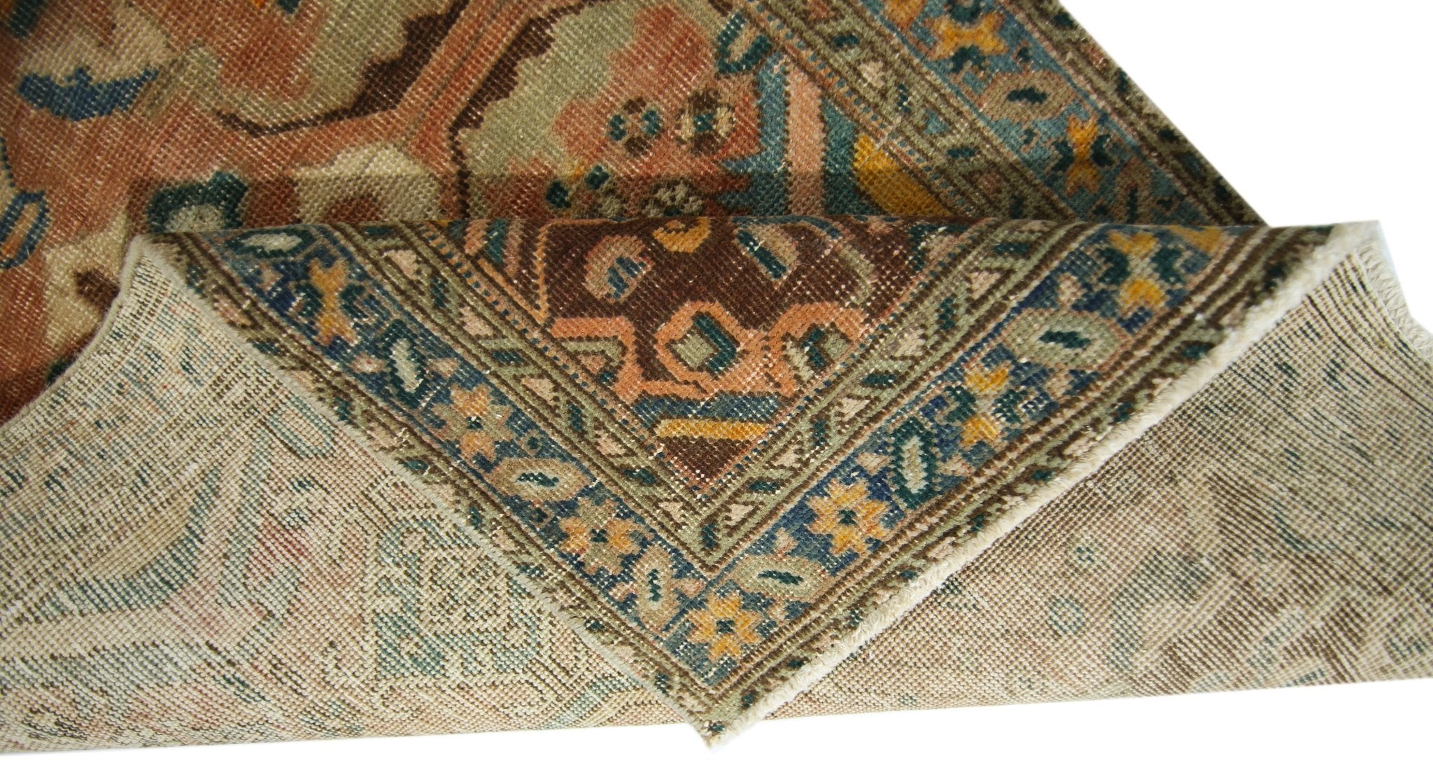 Handmade Vintage Persian Hallway Runner | 315 x 93 cm | 10'4" x 3' - Najaf Rugs & Textile