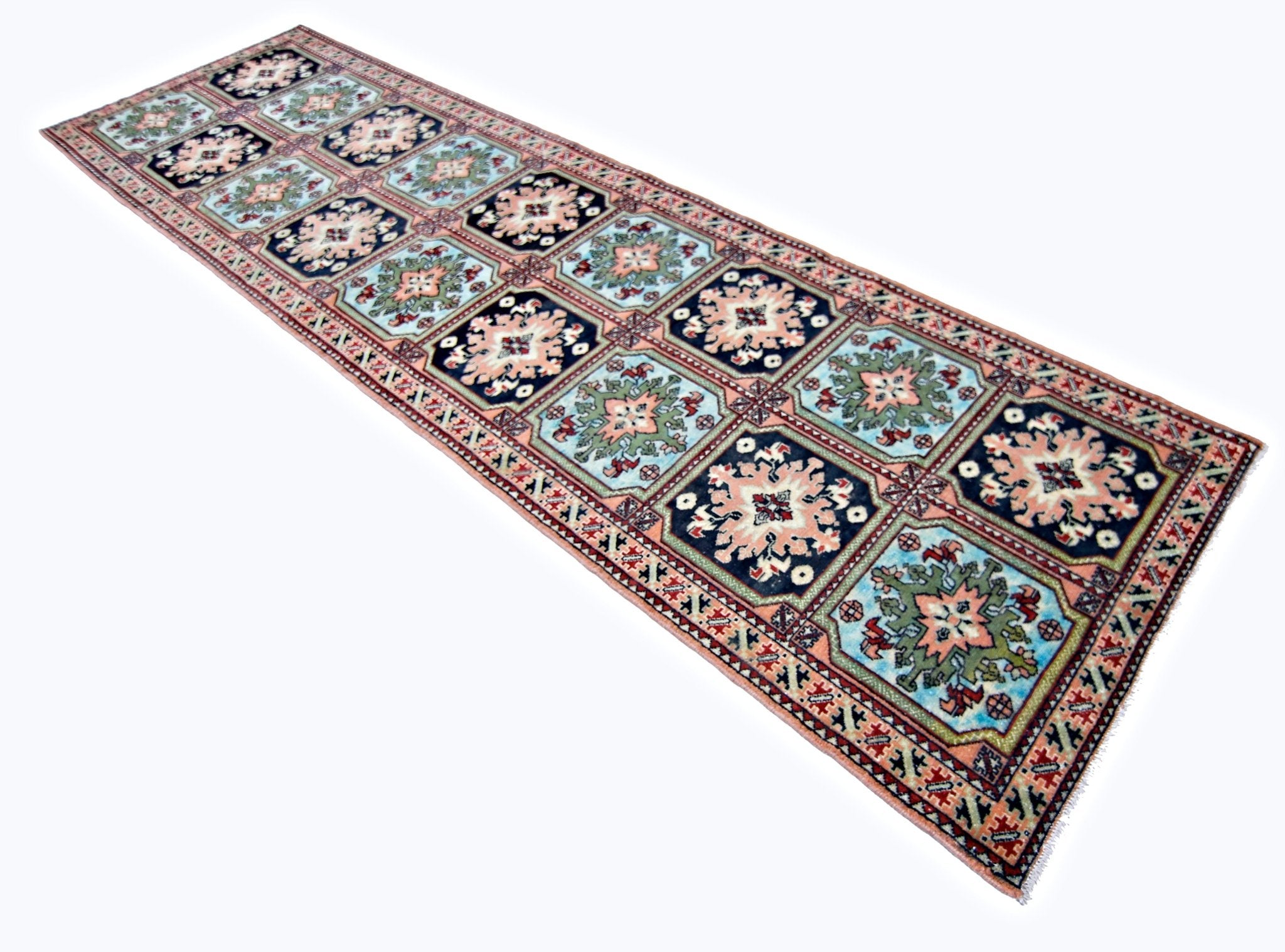 Handmade Vintage Persian Hallway Runner | 316 x 89 cm | 10'5" x 2'11" - Najaf Rugs & Textile