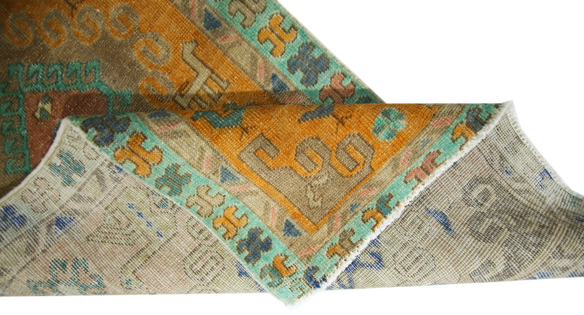 Handmade Vintage Persian Hallway Runner | 316 x 90 cm | 10'4" x 2'11" - Najaf Rugs & Textile