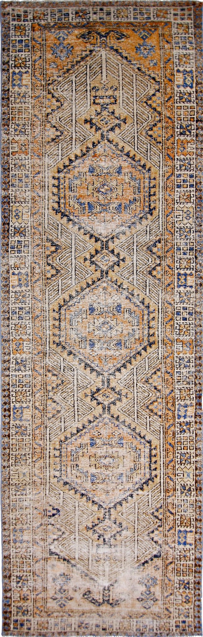 Handmade Vintage Persian Hallway Runner | 317 x 99 cm | 10'5" x 3'3" - Najaf Rugs & Textile