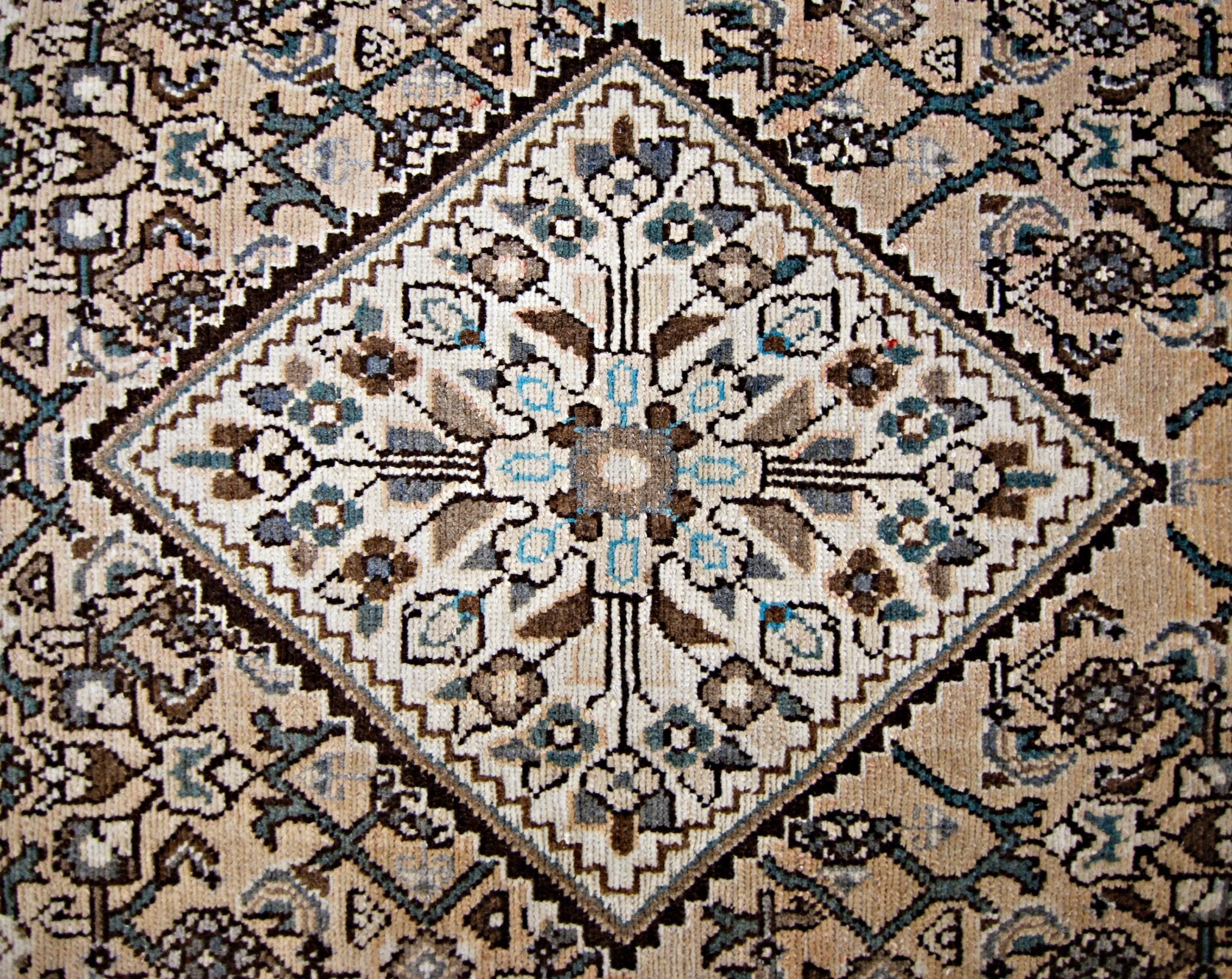 Handmade Vintage Persian Hallway Runner | 323 x 112 cm | 10'7" x 3'8" - Najaf Rugs & Textile