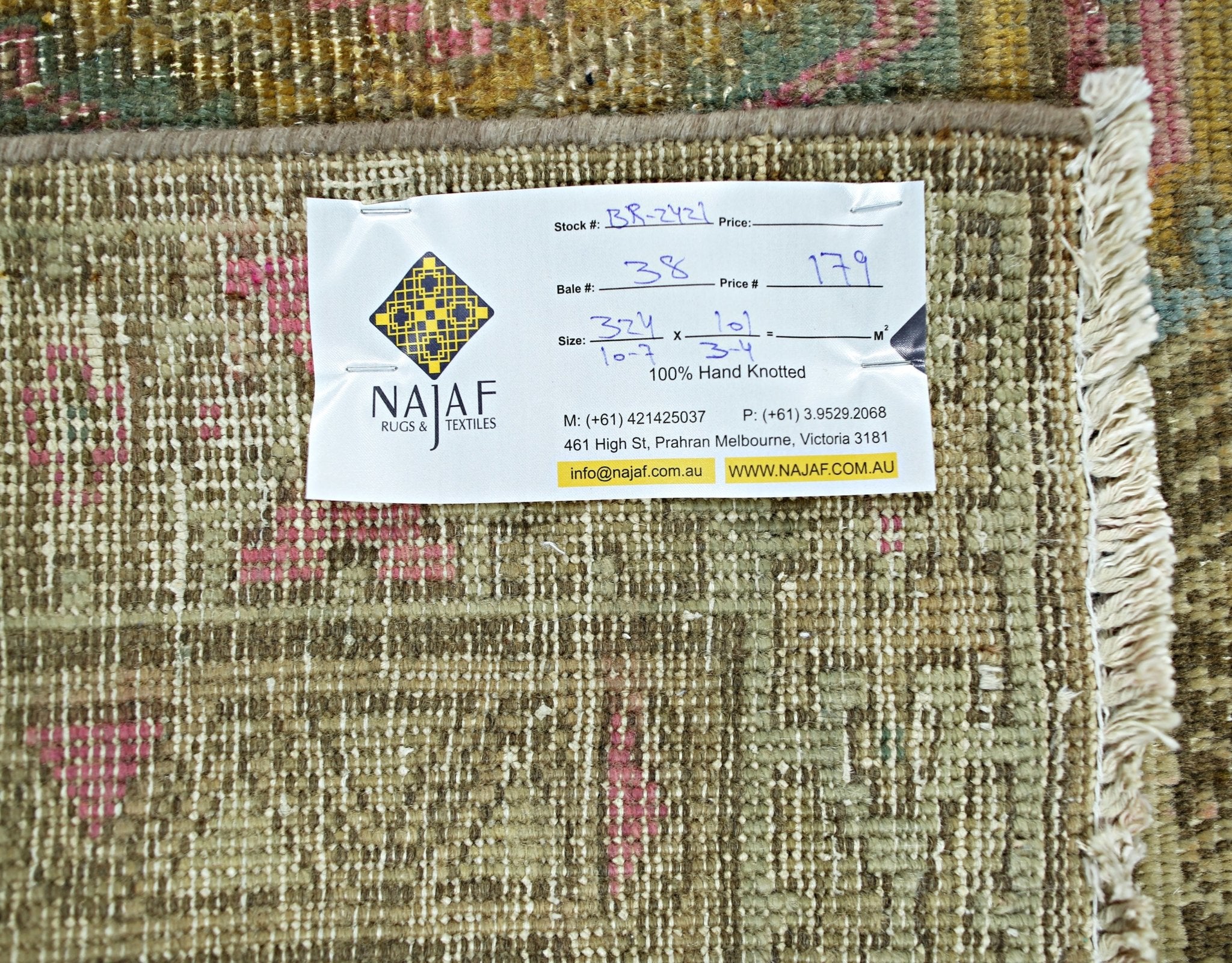 Handmade Vintage Persian Hallway Runner | 324 x 101 cm | 10'7" x 3'4" - Najaf Rugs & Textile